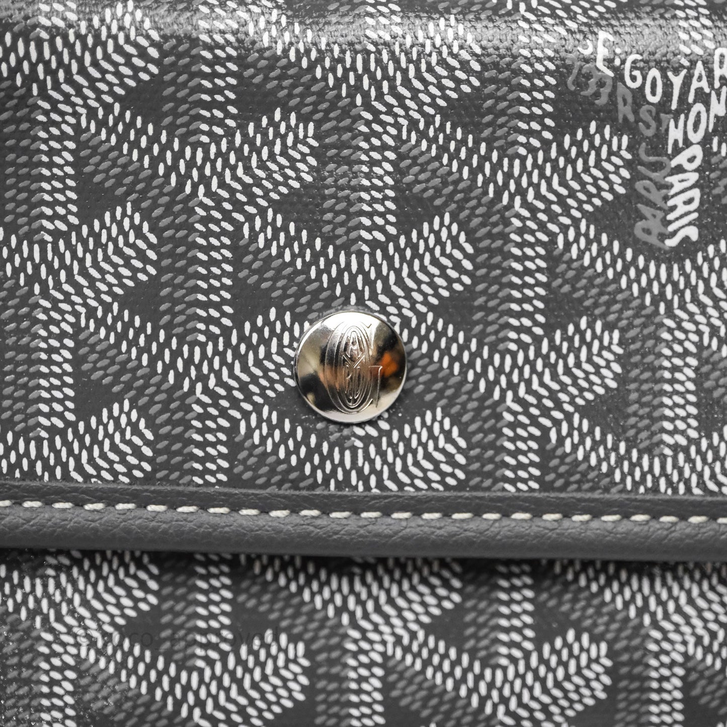 Goyard Bohème Hobo Bag Grey Goyardine Canvas Pink Heart