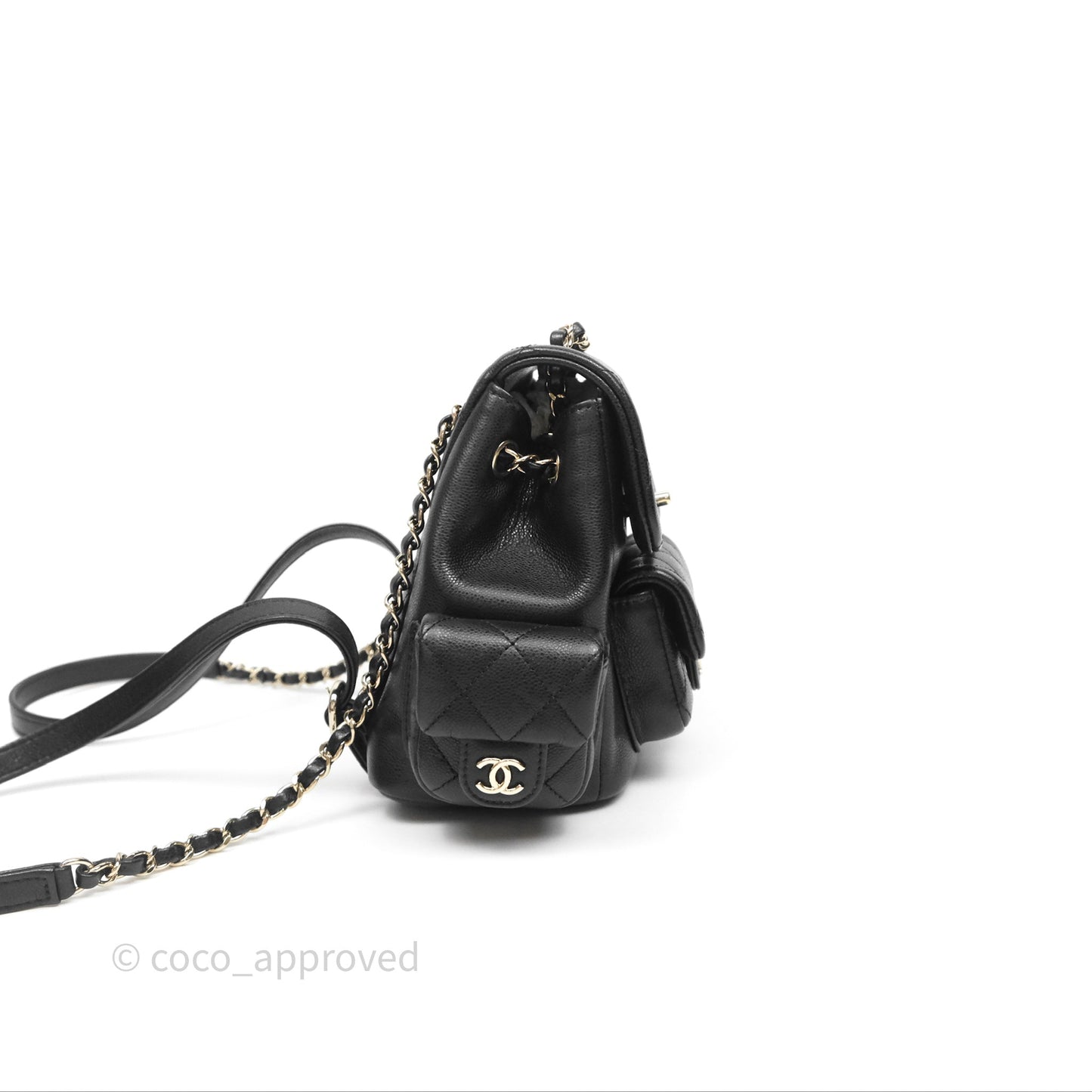 Chanel Small Duma Backpack Caviar Black Gold Hardware