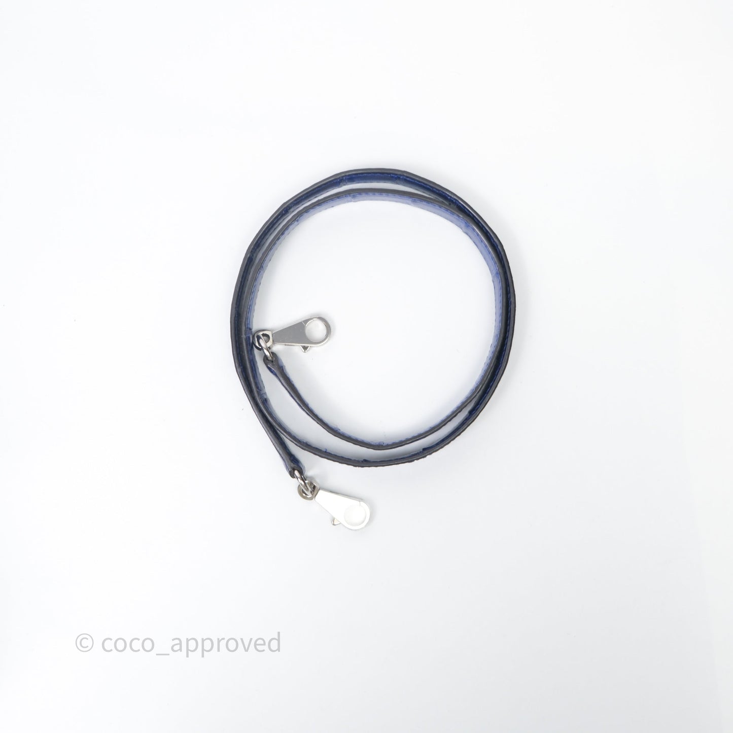 Hermès Kelly 28 Blue Croc Palladium Hardware