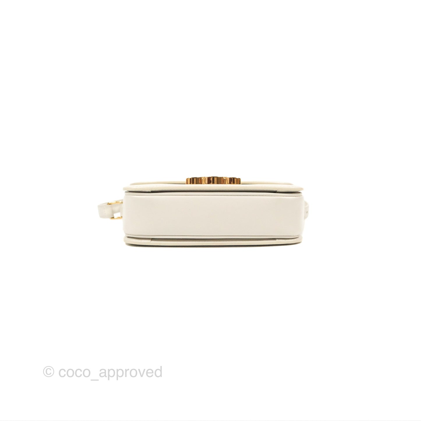Celine Teen Triomphe Bag Shiny Calfskin White