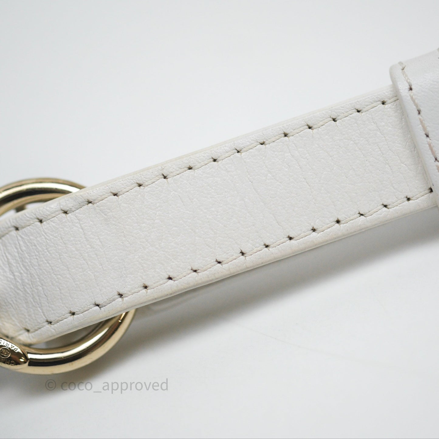 Chanel Small Chevron Chic Top Handle Flap White Calfskin Gold Hardware