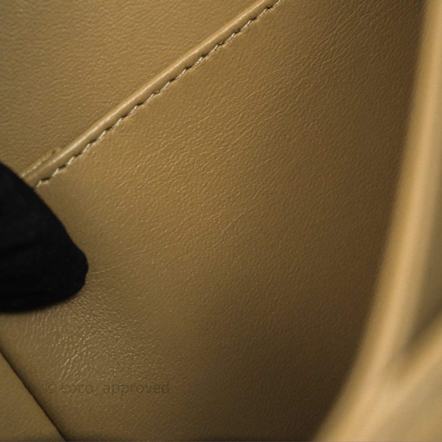 Chanel Classic M/L Medium Flap Quilted Dark Beige Caviar Gold Hardware