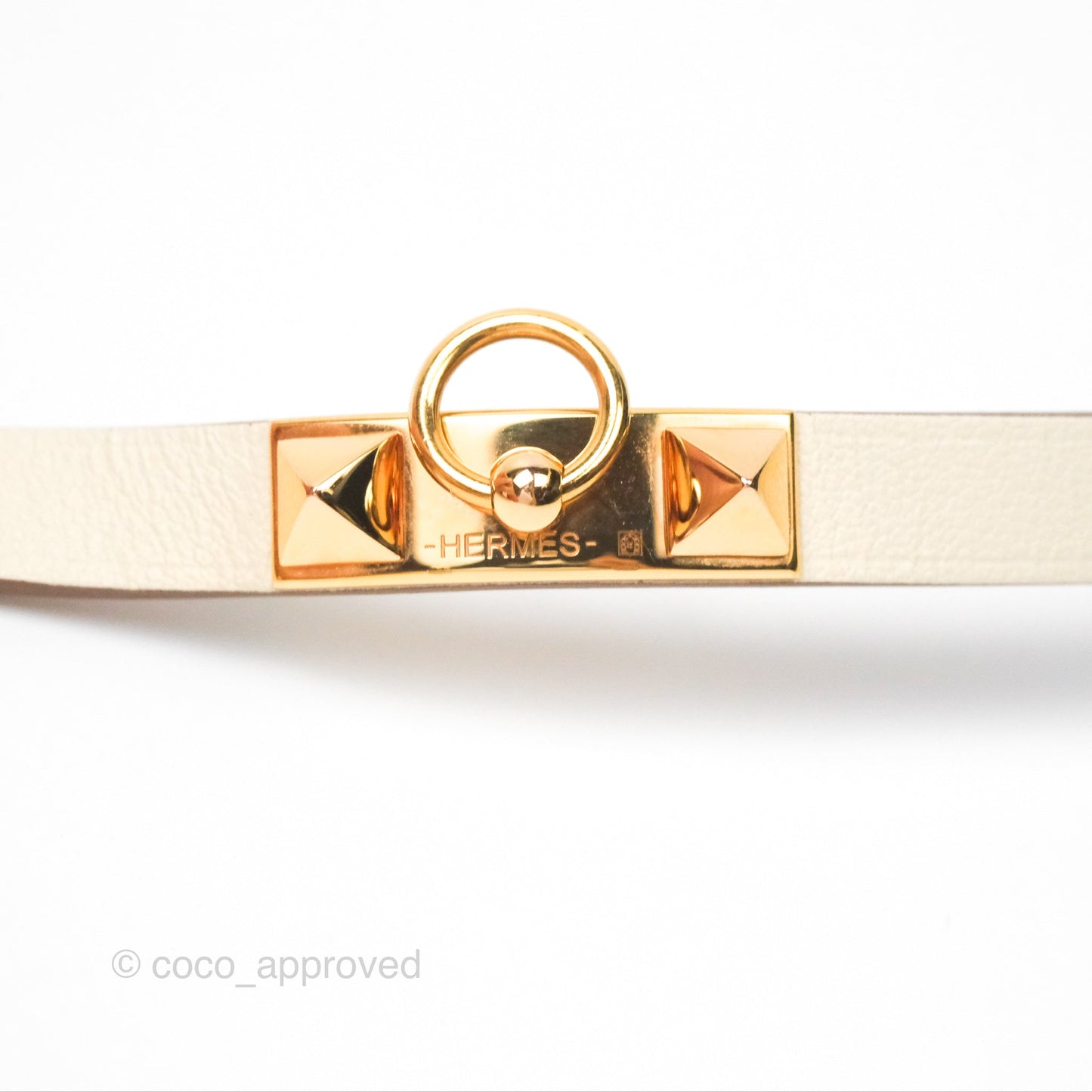 Hermès Rivale Mini Bracelet Nata Swift Rose Gold Hardware