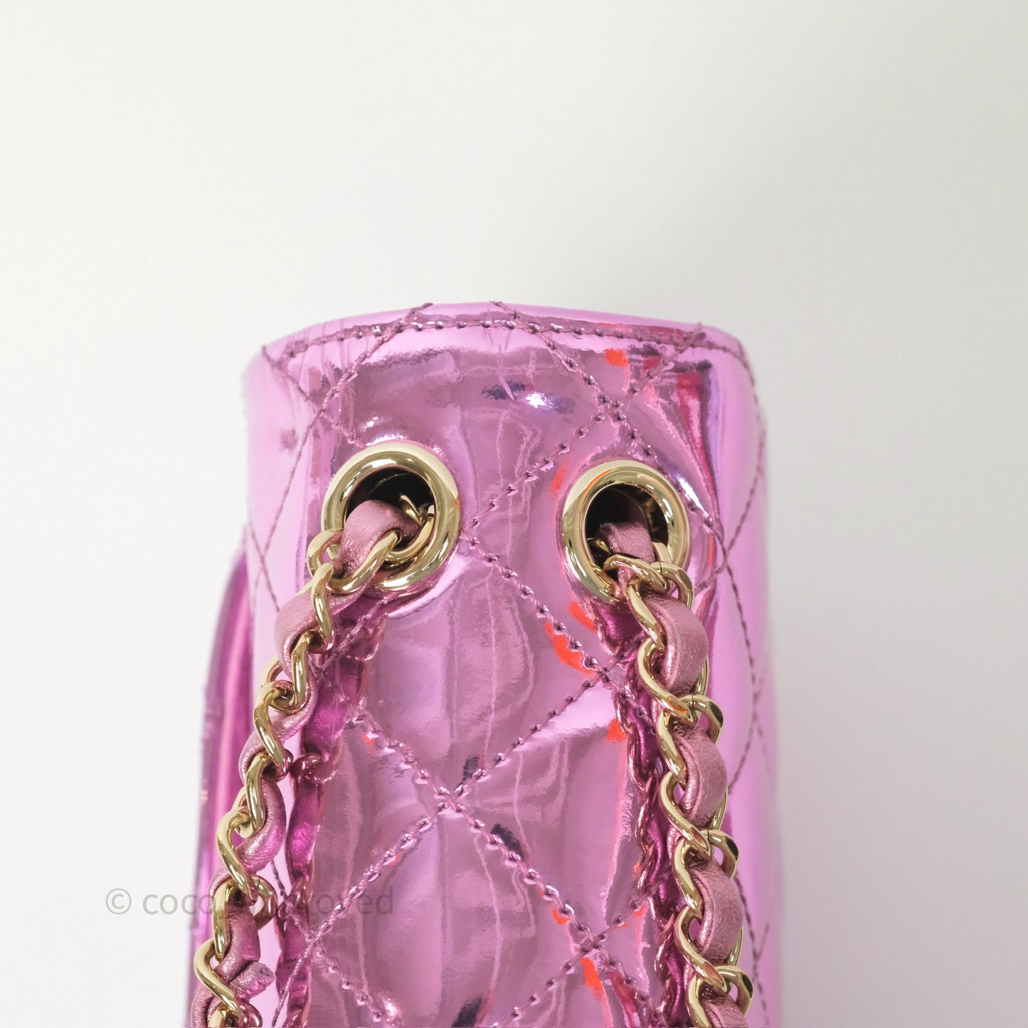 Chanel Hollywood Boulevard Flap with Star Coin Purse Lilac Pink Metallic Mirror Calfskin 24C