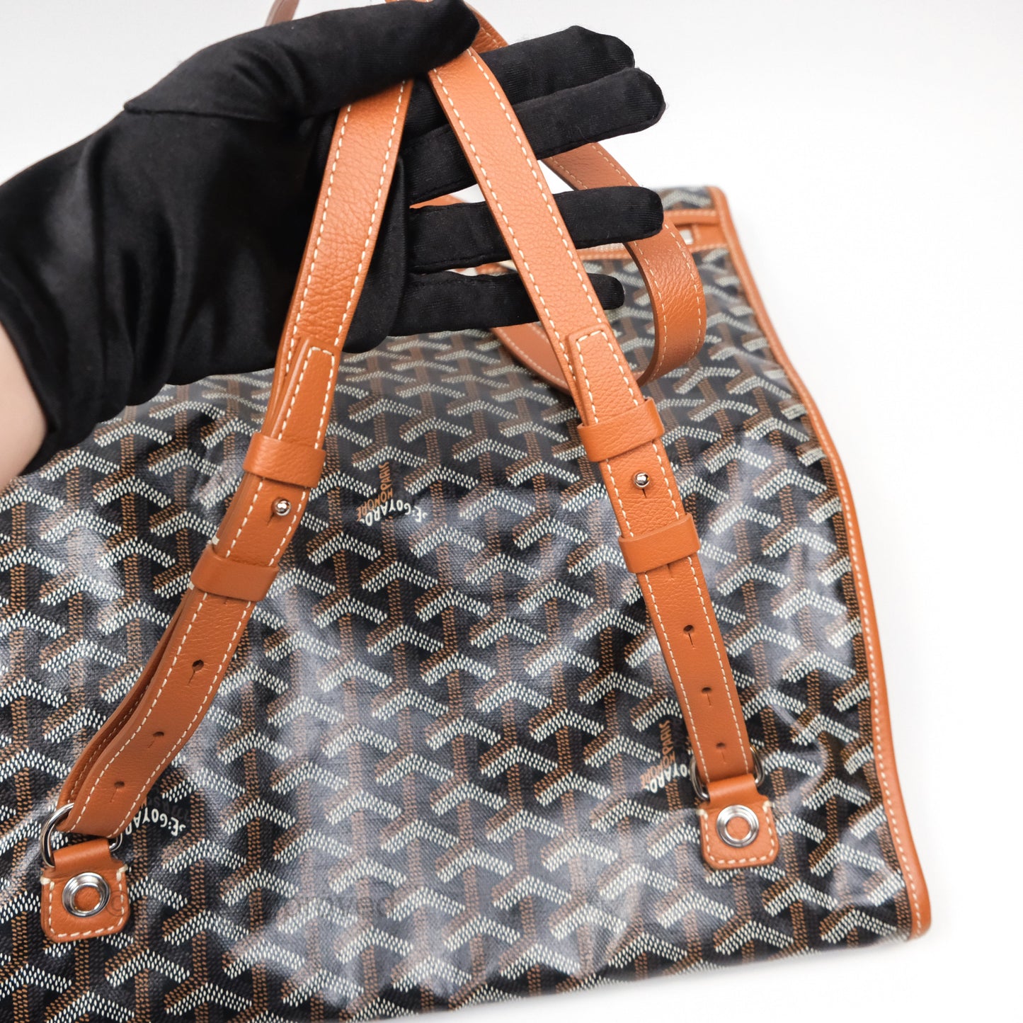 Goyard Saint Léger Backpack Black/ Tan