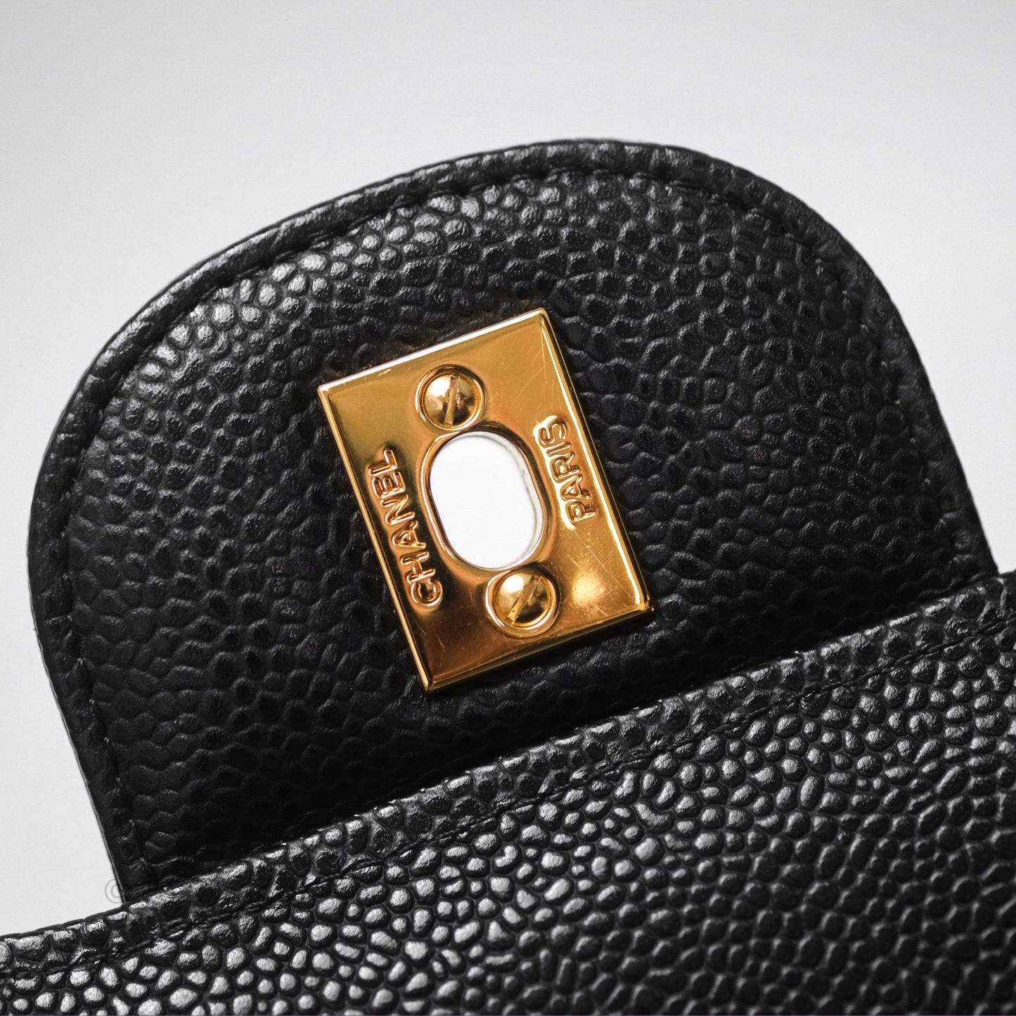 Chanel Jumbo Double Flap Black Caviar Gold Hardware⁣⁣