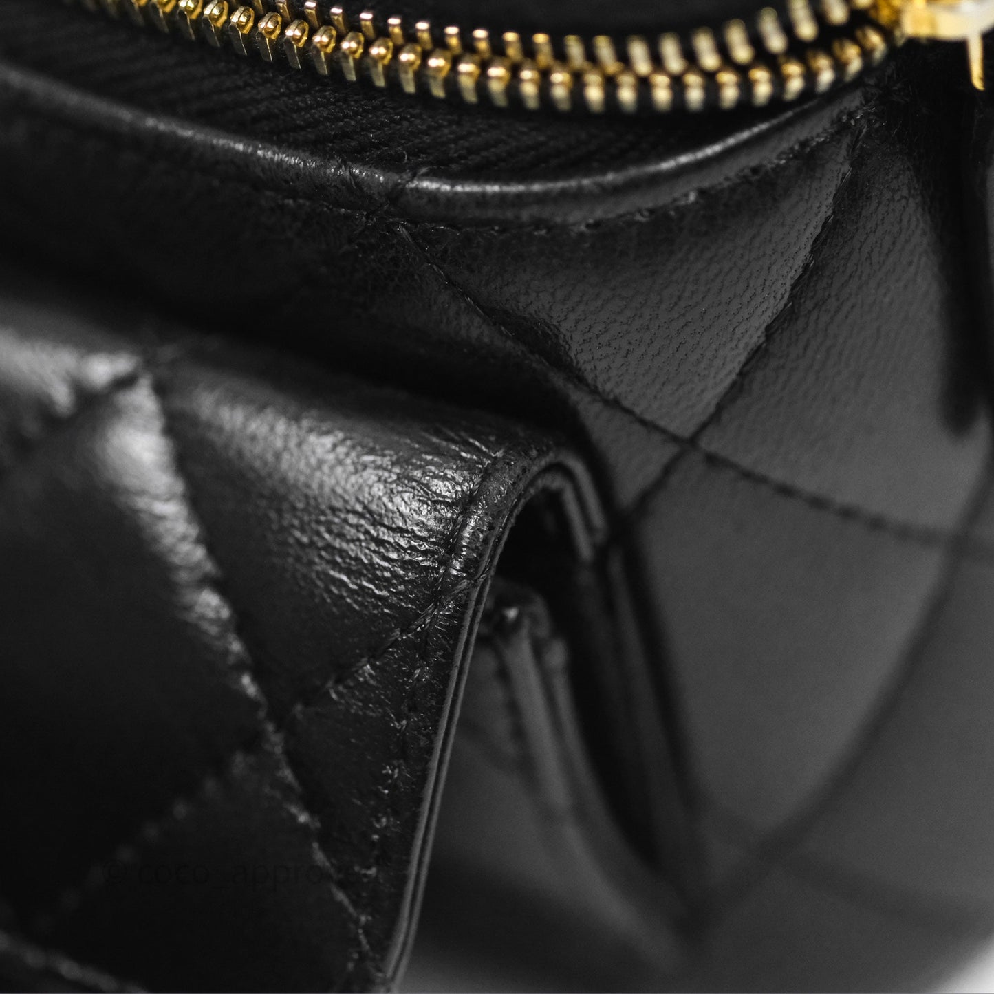 Chanel Cargo Pocket Top Handle Vanity with Chain Black Shiny Lambskin Gold Hardware 22K