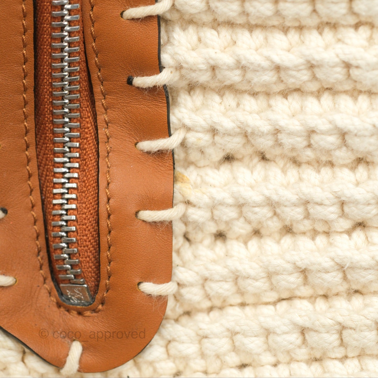 Loewe Small Hammock Shoulder Bag Crochet Tan Calfskin
