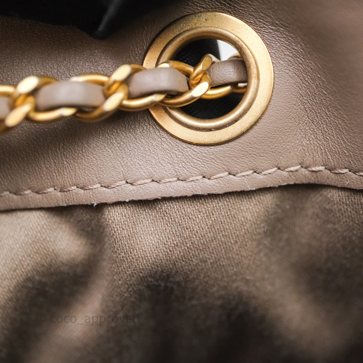 Chanel 25 Small Suede Calfskin Aged Gold Hardware