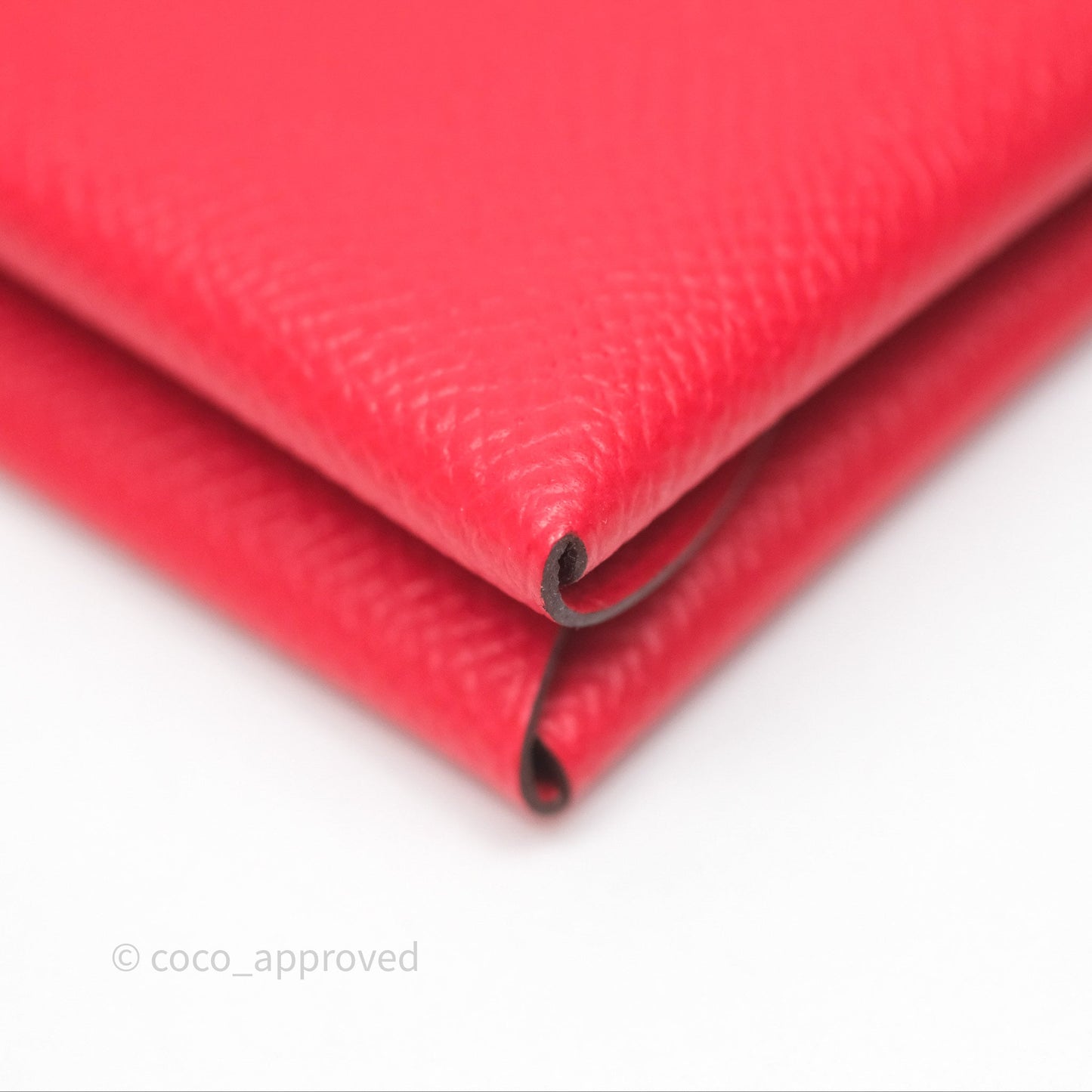Hermès Calvi Duo Compact Card Holder Rouge De Coeur