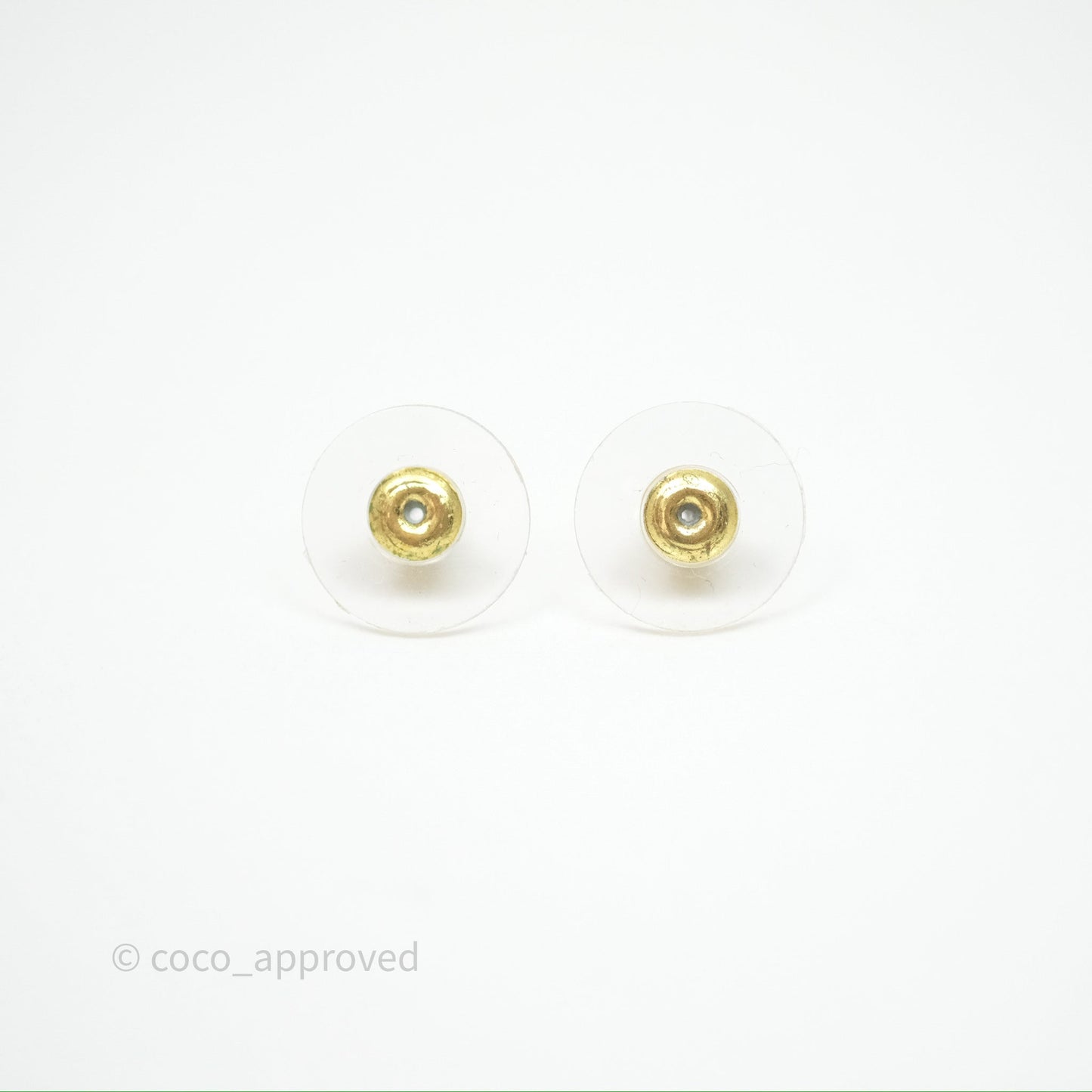 Chanel Crystal CC No.5 Drop Earrings Gold Tone 22S
