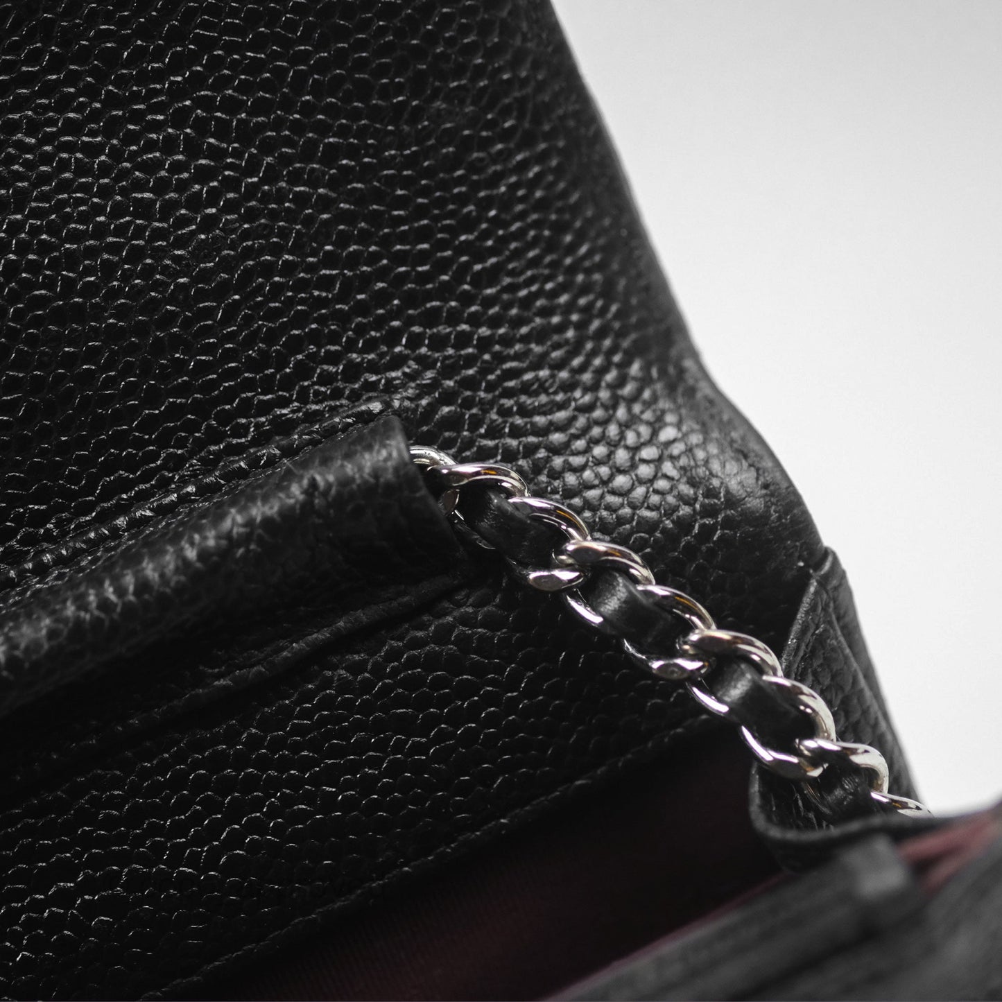 Chanel Quilted Classic WOC Black Caviar Silver Hardware