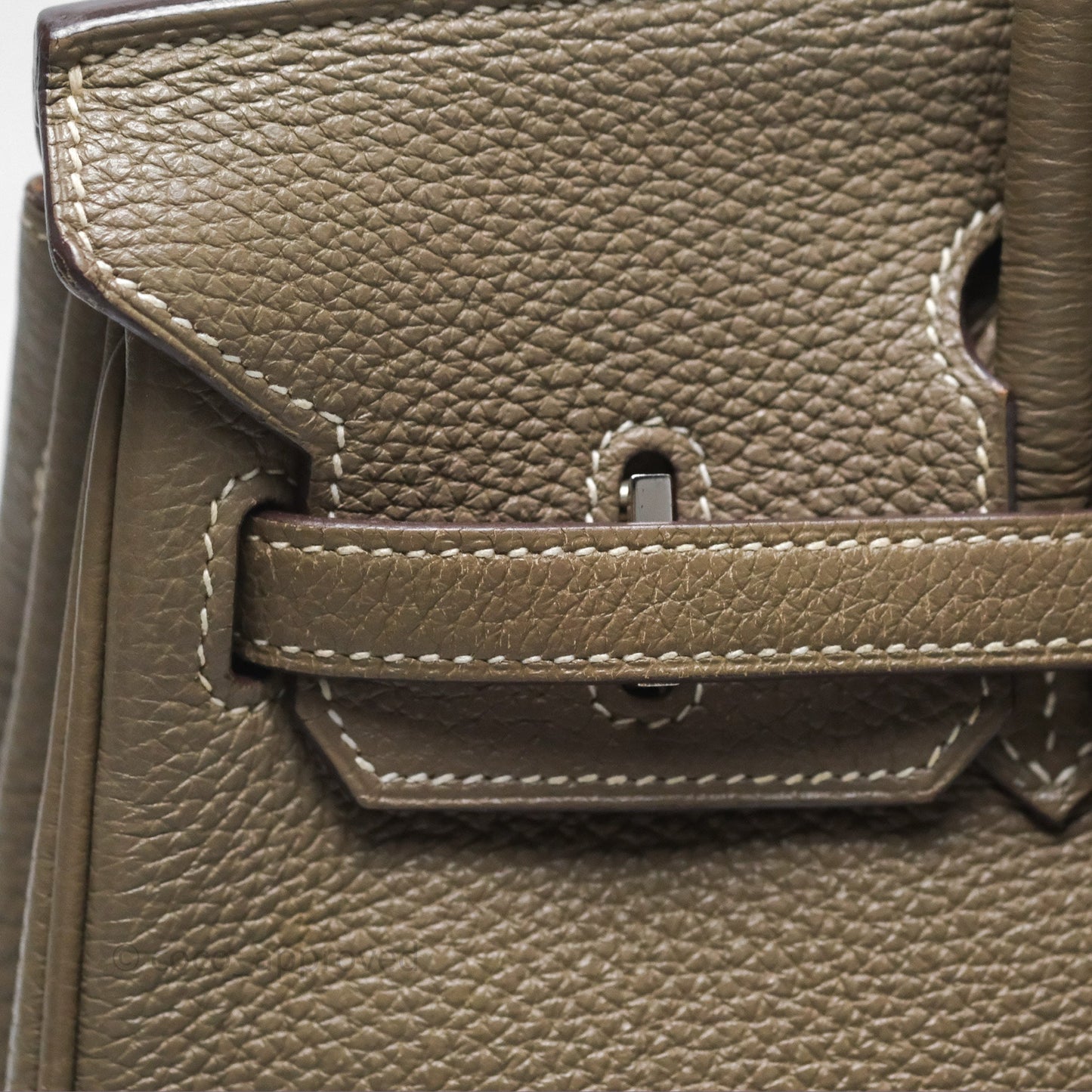 Hermes Birkin 25 Retourne Etoupe 18 Clemence Palladium Hardware