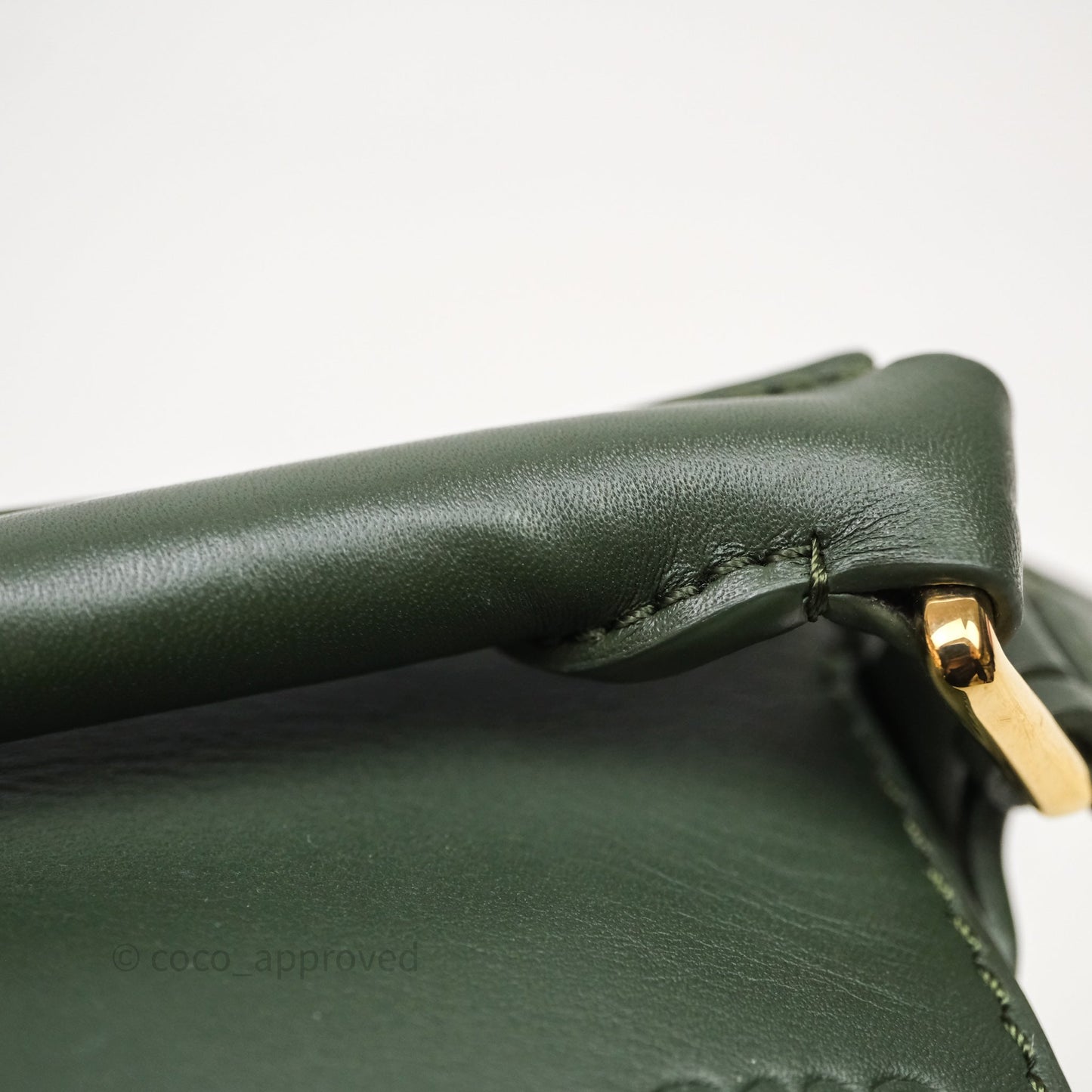 Loewe X SUNA FUJITA Mini Pandas Puzzle Bag Dark Green Calfskin Gold Hardware