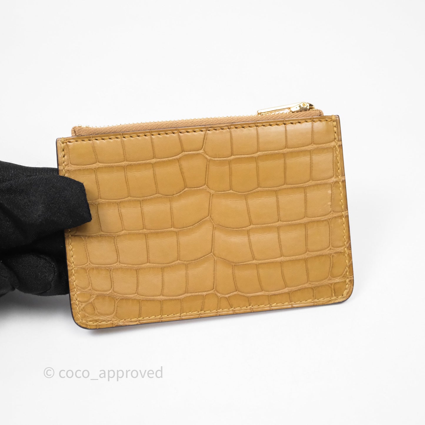 Hermès Roulis Slim Wallet Matte Alligator Mississippiensis Kraft 2H Gold Hardware
