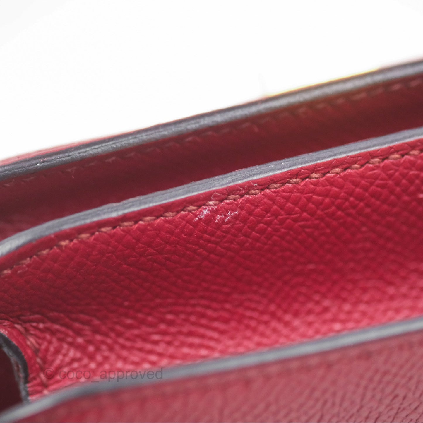Hermès Constance Mini 18cm Rouge Grenat K1 Epsom Gold Hardware