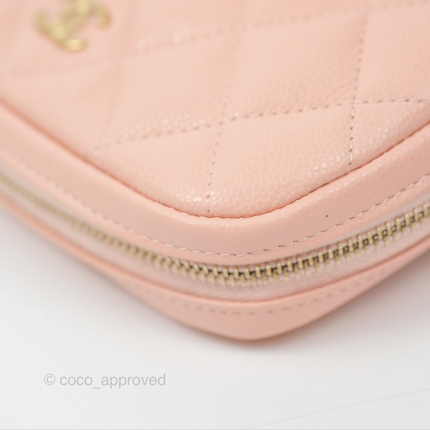 Chanel Small Classic Pouch Light Beige Caviar Gold Hardware