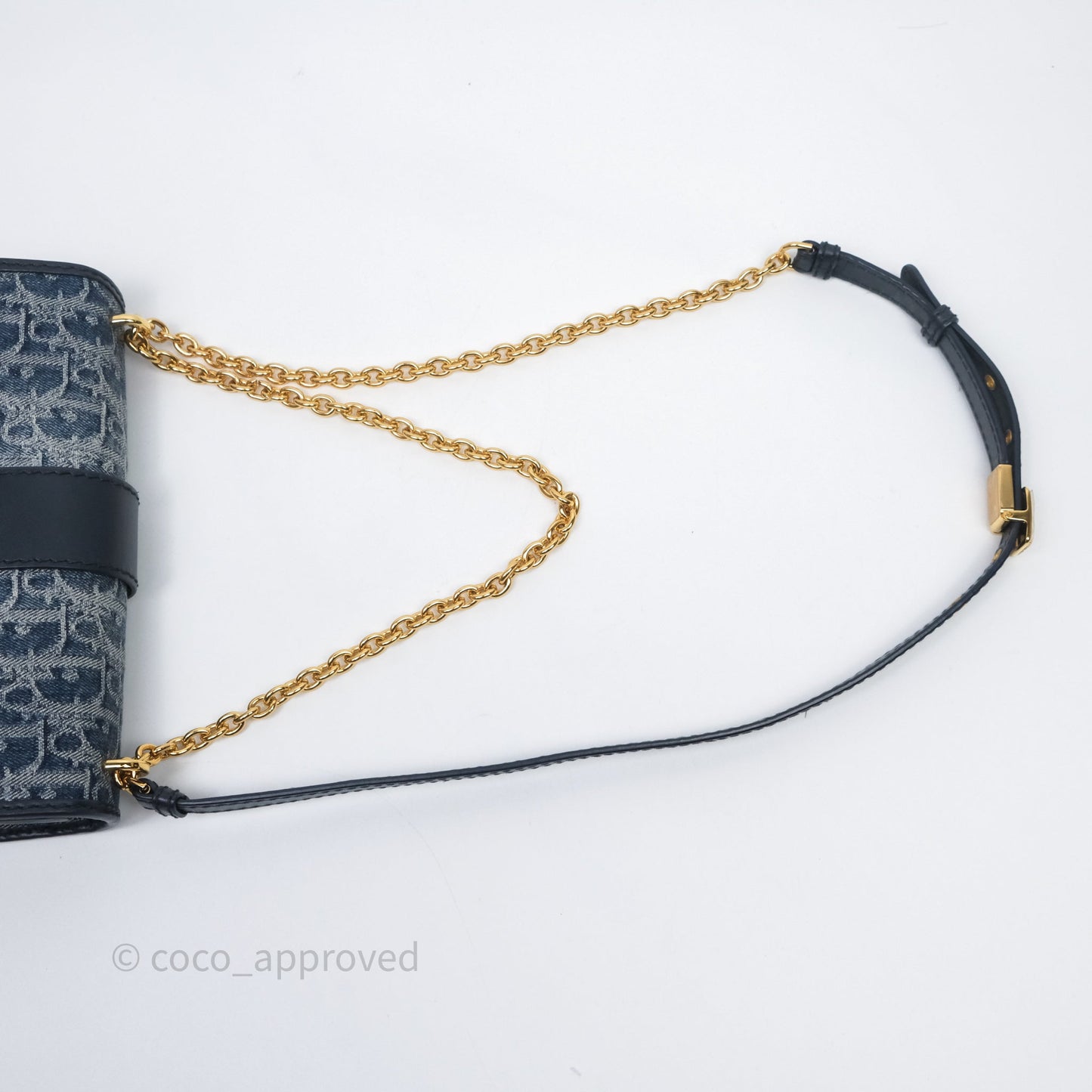 Christian Dior Montaigne East-West Bag Denim With Chain