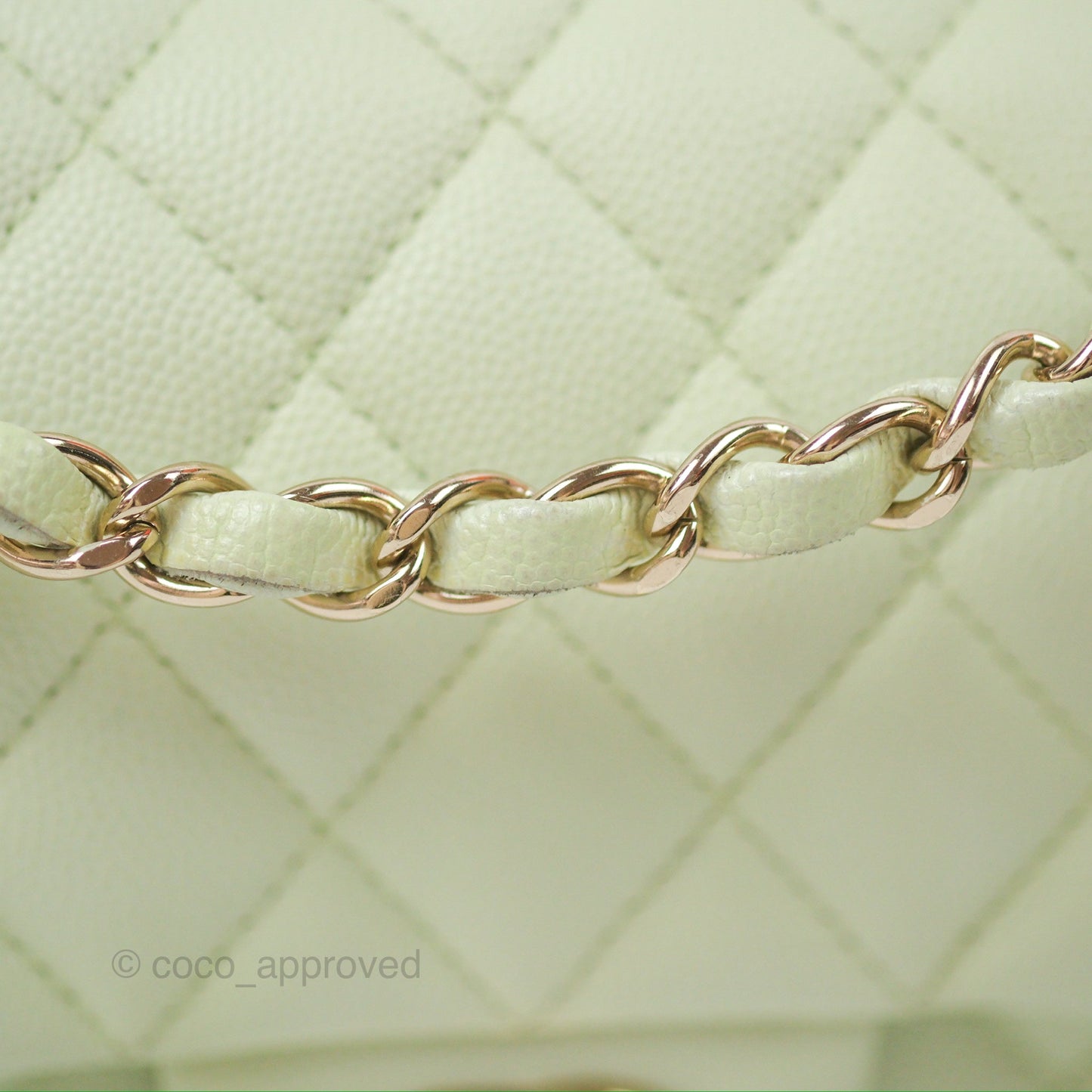 Chanel Small Quilted Classic Flap Mint Green Caviar Gold Hardware 22C