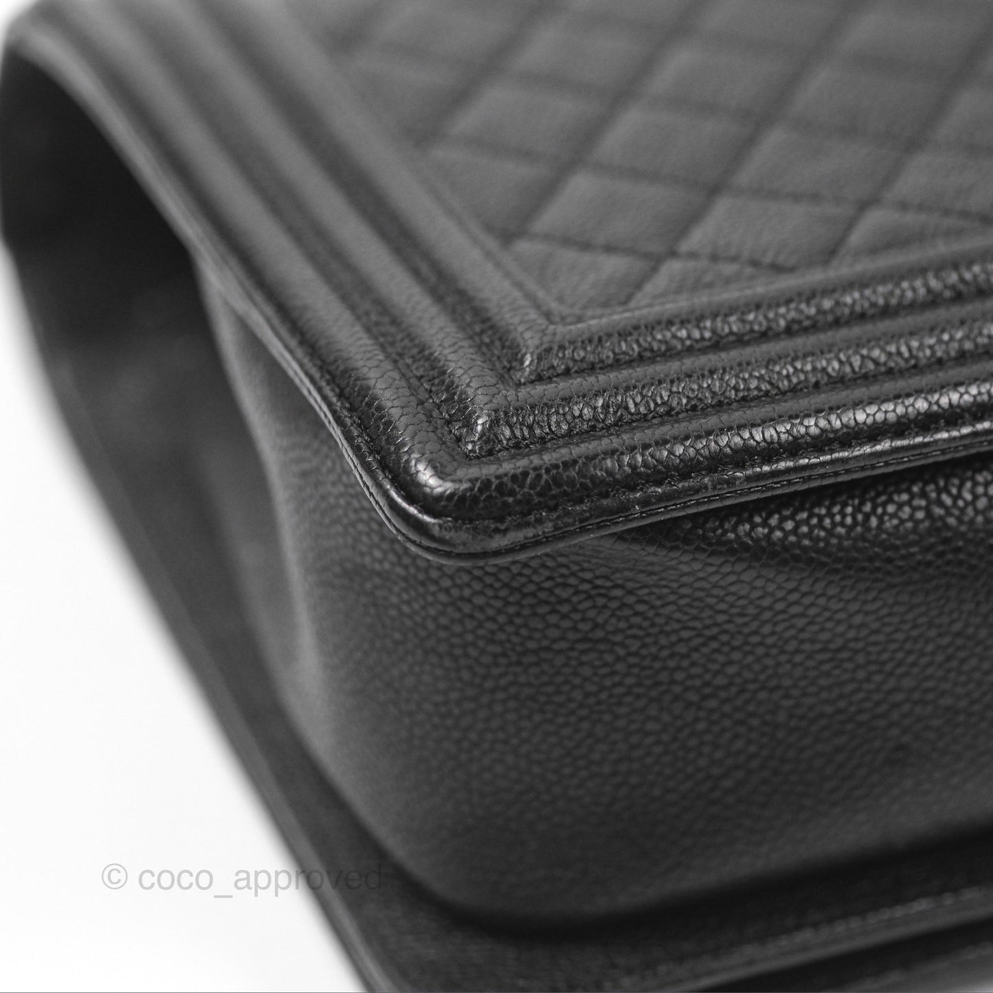 Chanel Quilted New Medium Boy Black Caviar Ruthenium Hardware