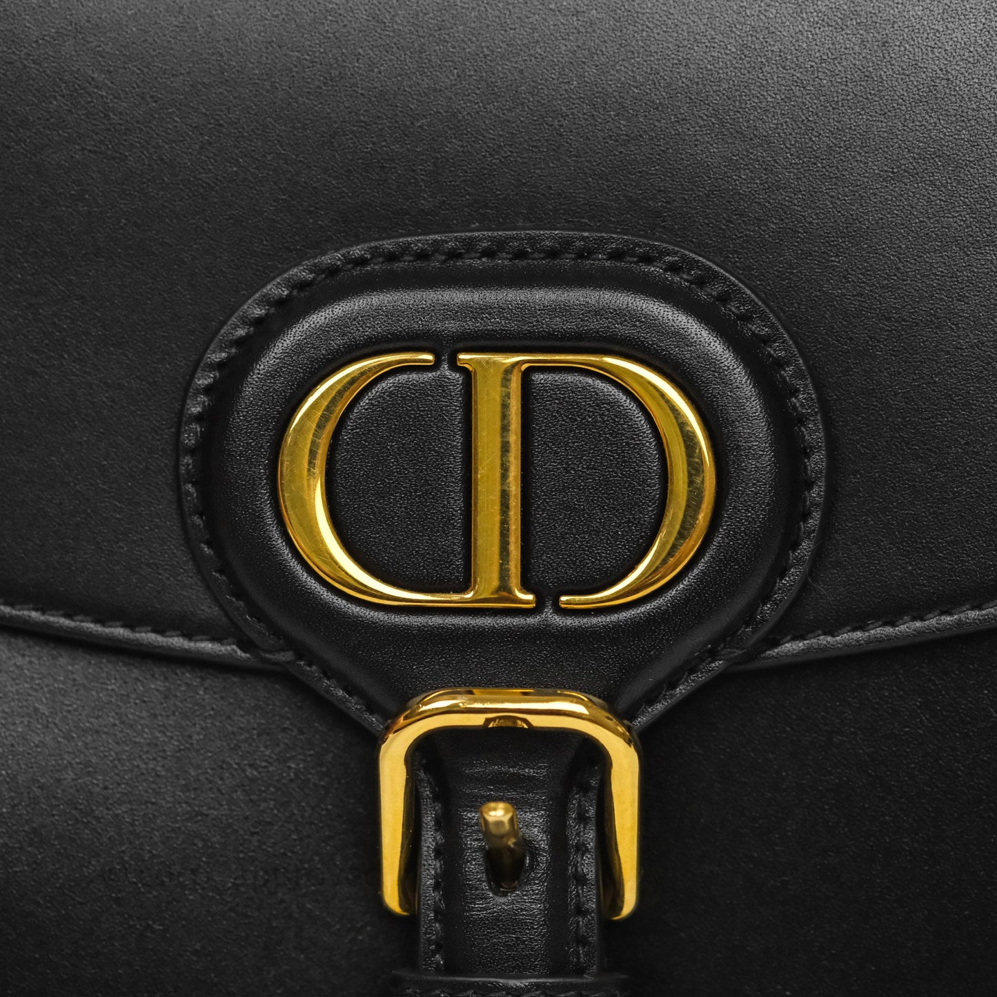Dior Medium Bobby Flap Black Box Calfskin