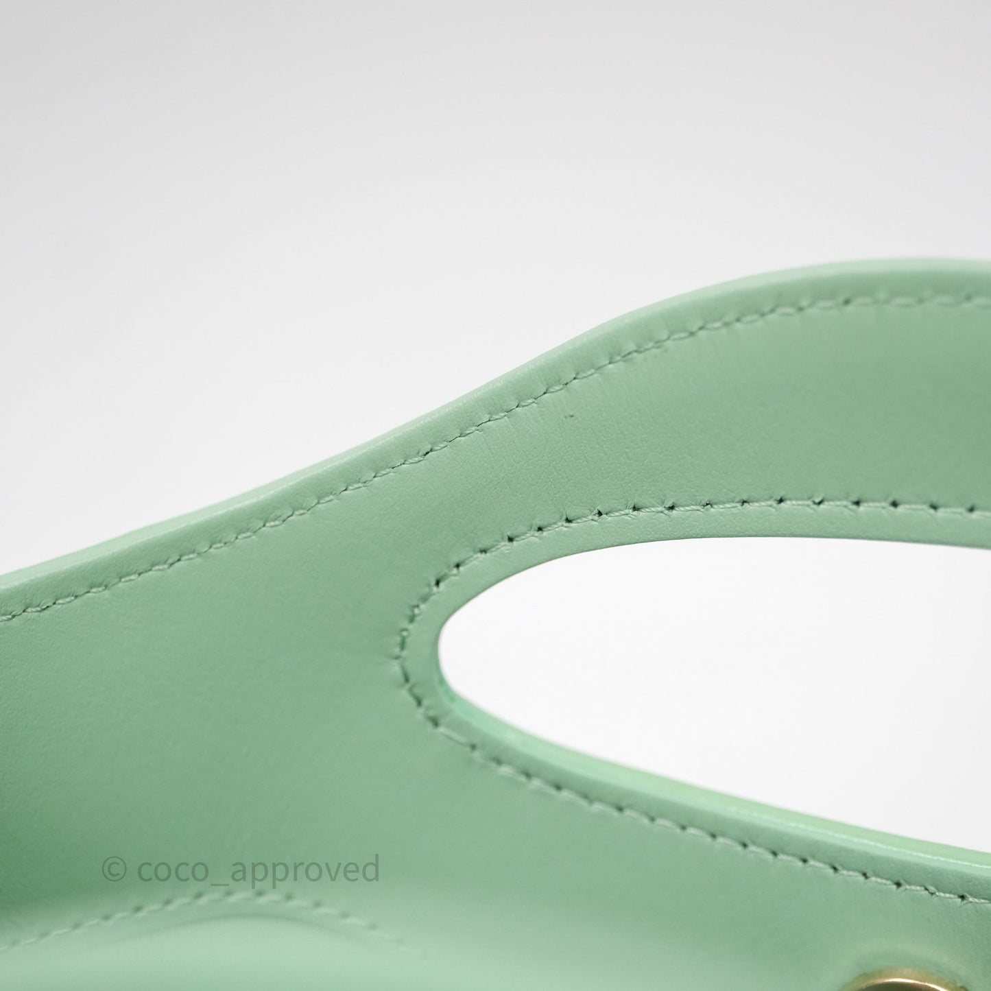 Chanel Nano 31 Green Shiny Lambskin Gold Hardware