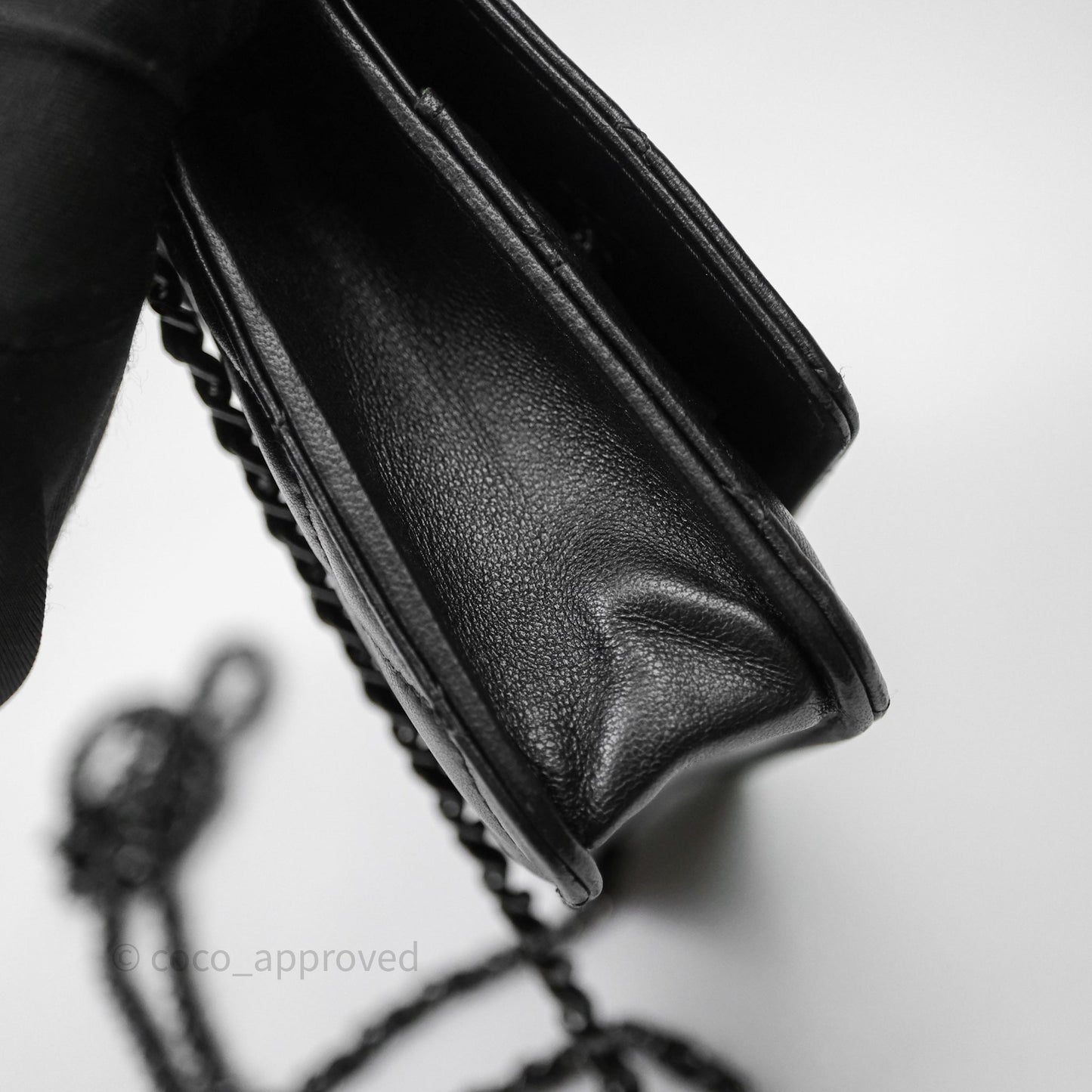 Chanel Quilted Trendy CC WOC Wallet On Chain So Black Lambskin