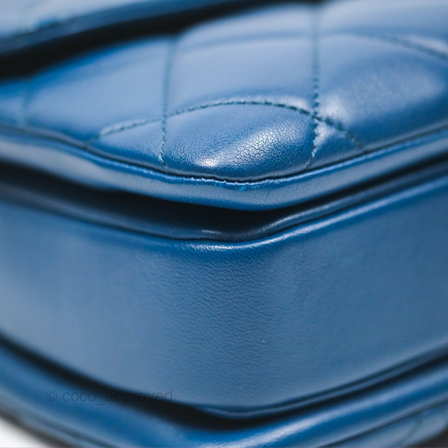 Chanel Medium Trendy CC Navy Blue Lambskin Gold Hardware