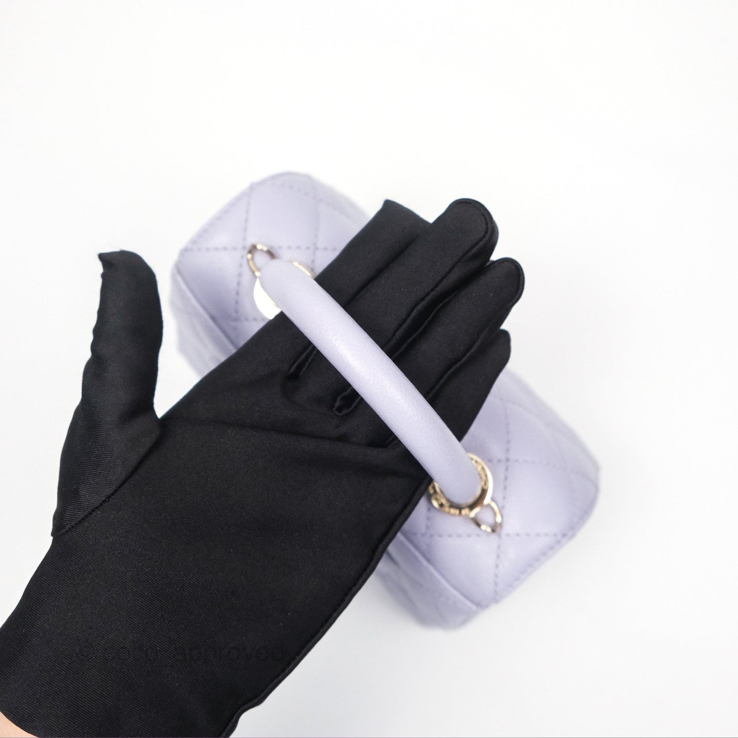 Chanel Mini Coco Handle Lilac Caviar Gold Hardware