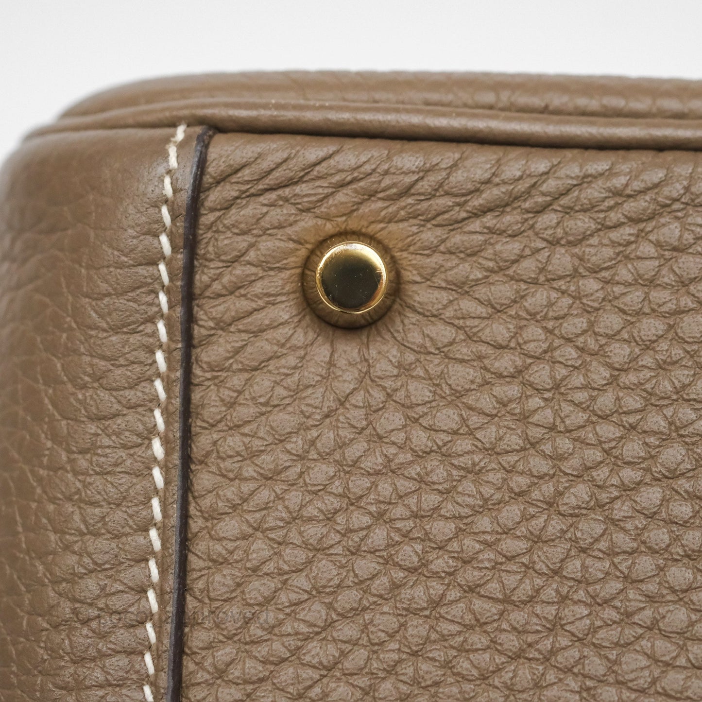 Hermès Mini Lindy 20 Etoupe 18 Clemence Gold Hardware