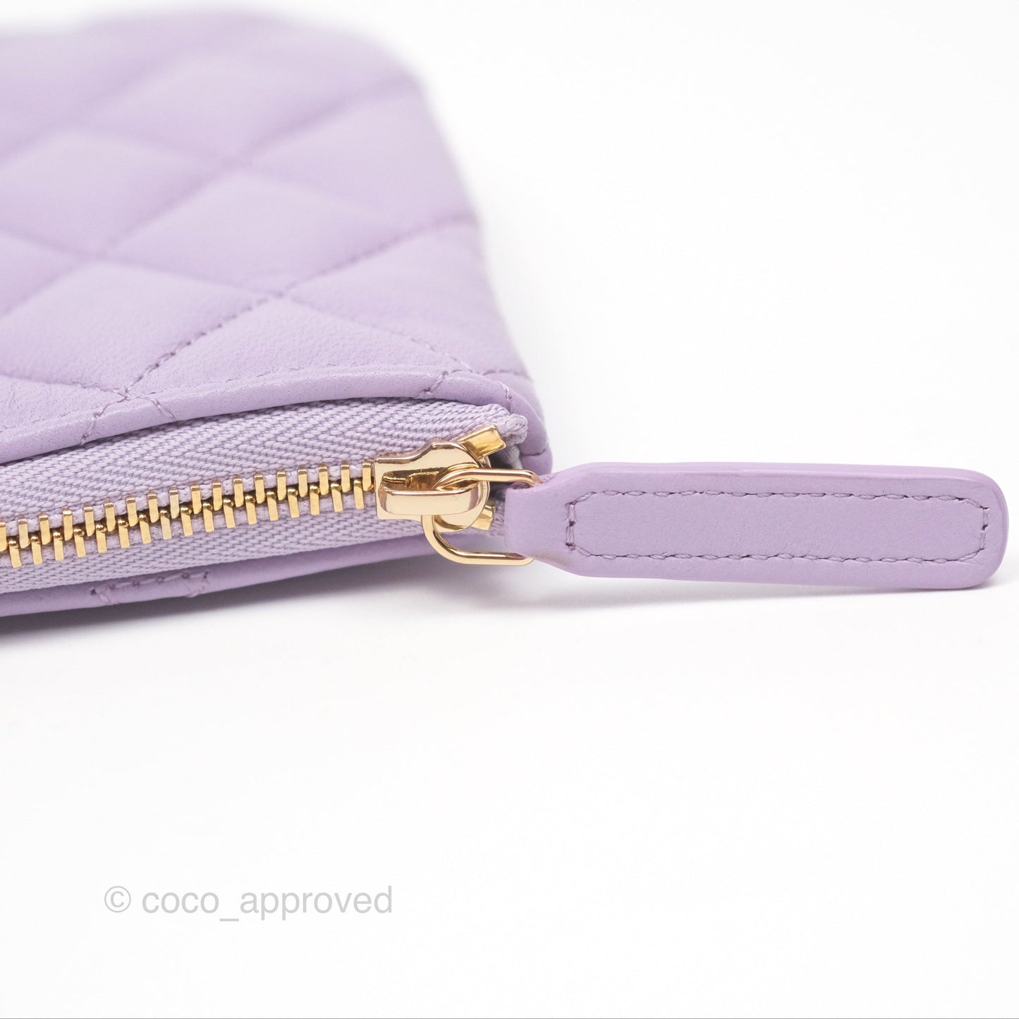 Chanel Pearl CC Small Pouch Purple Lambskin Gold Hardware