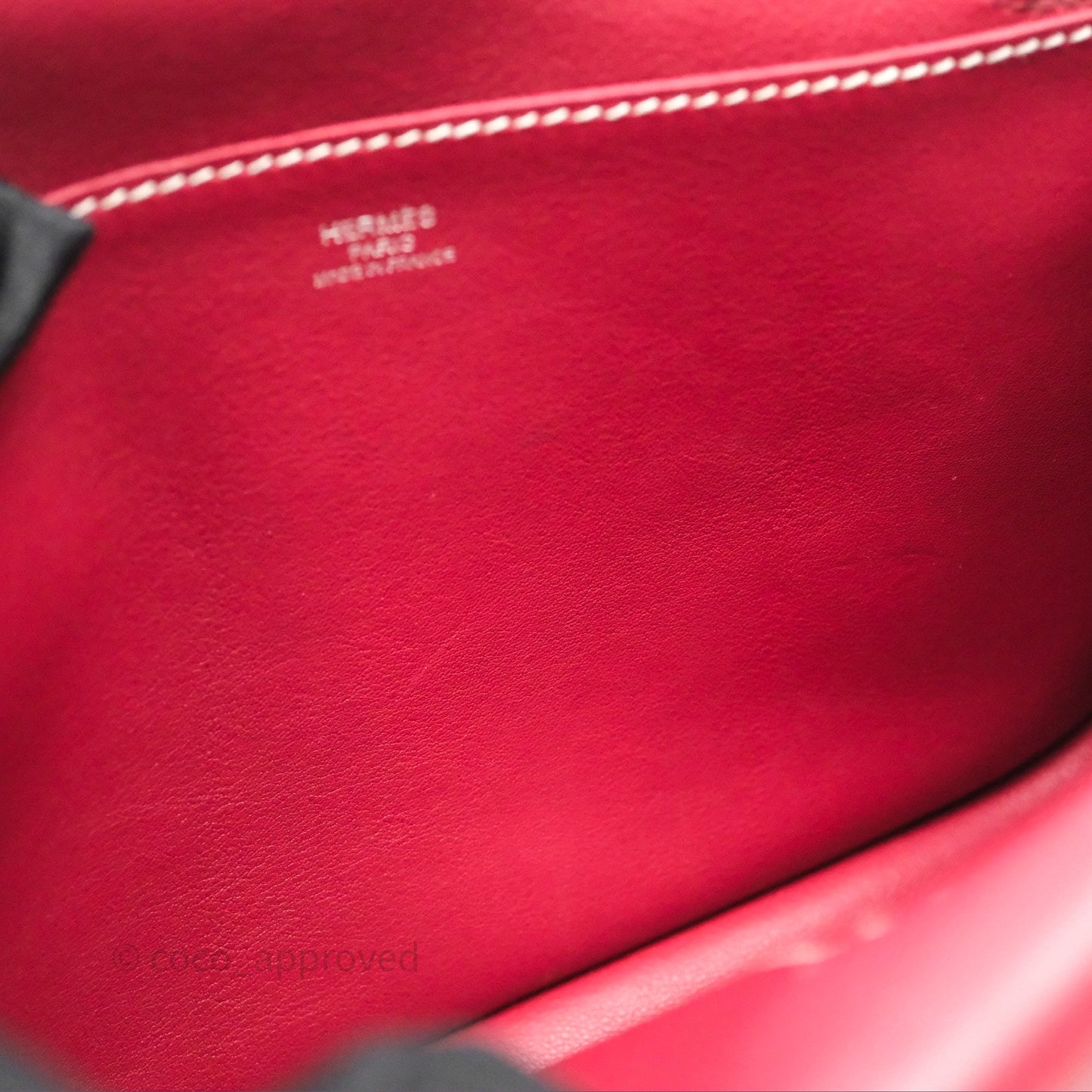 Hermès Halzan 22 Mini Rouge Grenat K1 Swift Palladium Hardware