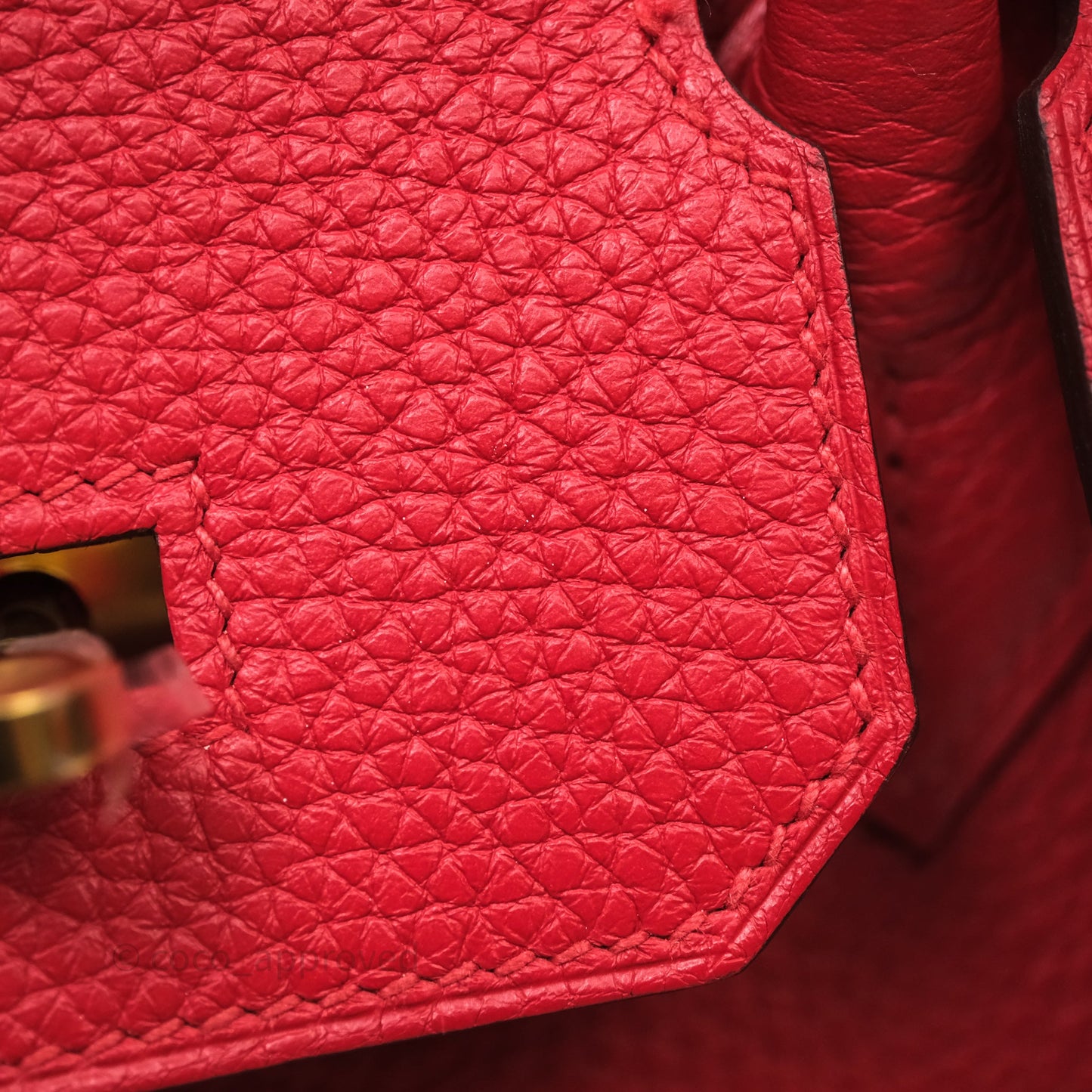 Hermes Birkin 30 Rouge Togo Gold Hardware