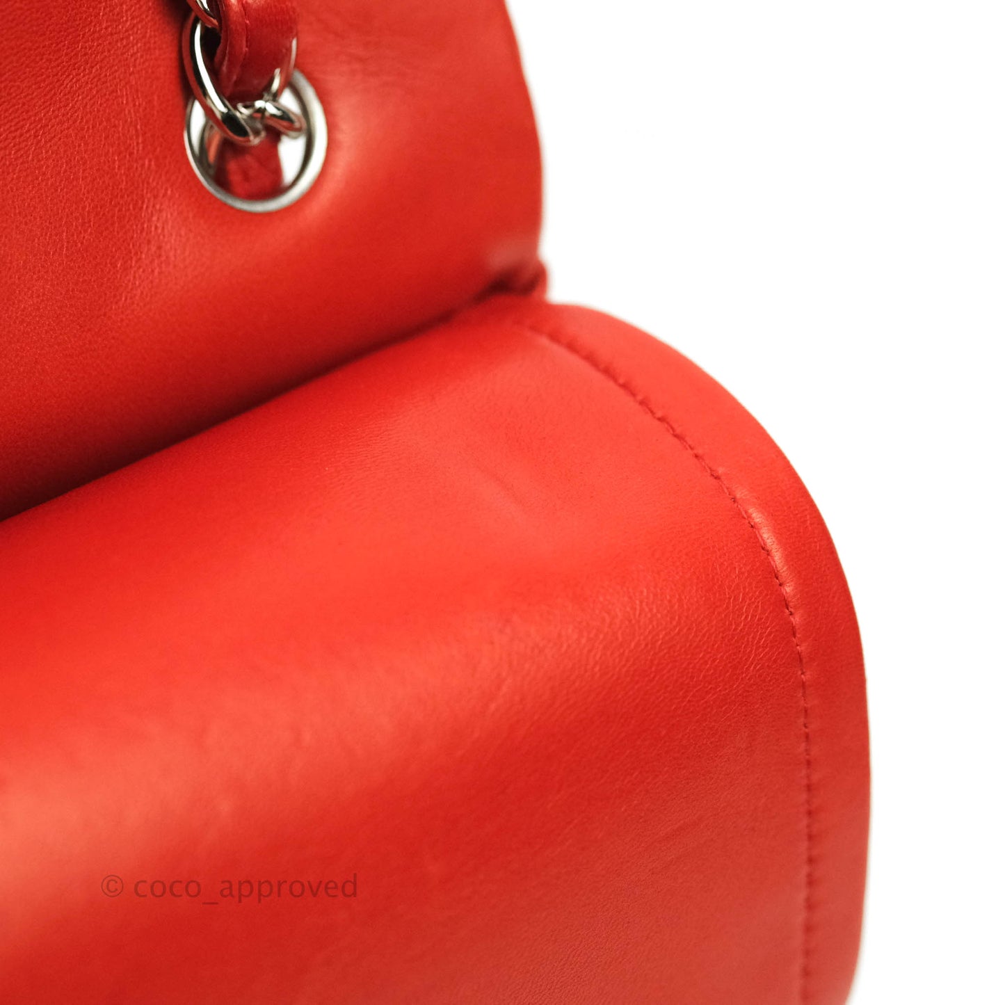 Chanel Jumbo Double Flap Red Lambskin Silver Hardware⁣⁣