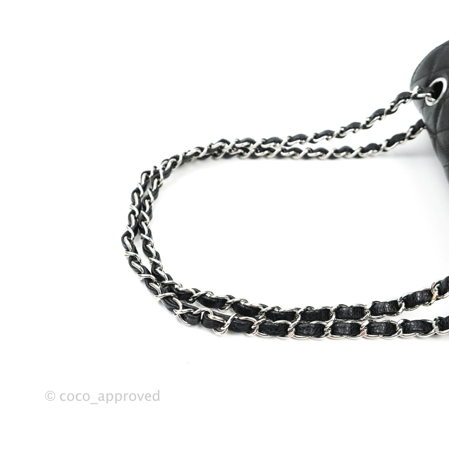 Chanel Small S/M Quilted Classic Flap Black Caviar Silver Hardware