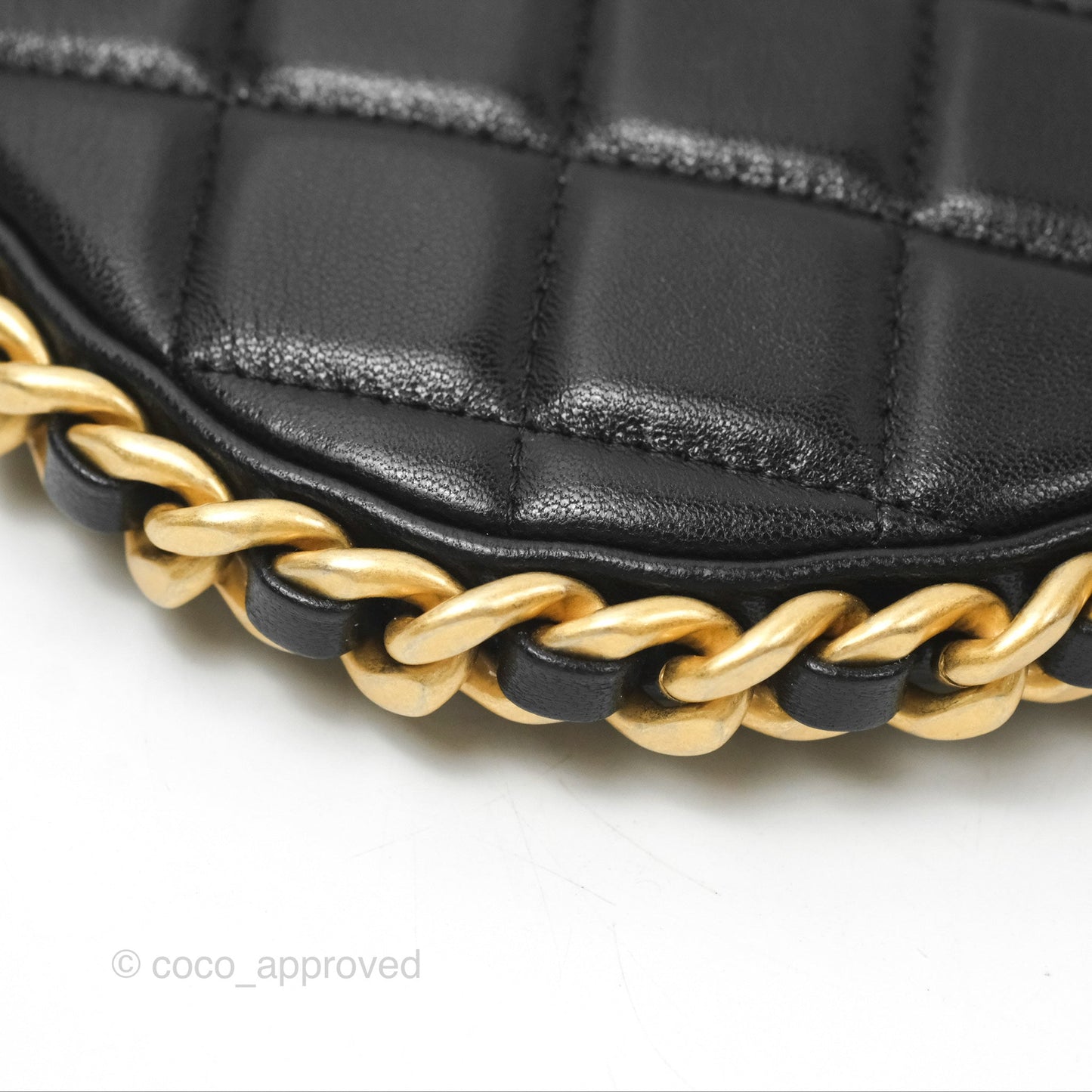 Chanel Chain Around Hobo Bag Black Lambskin Aged Gold Hardware 23B