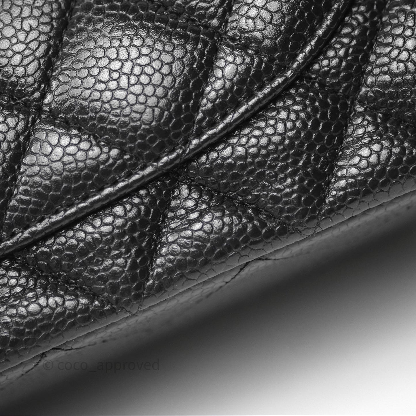 Chanel Classic M/L Medium Flap Quilted Black Caviar Silver Hardware