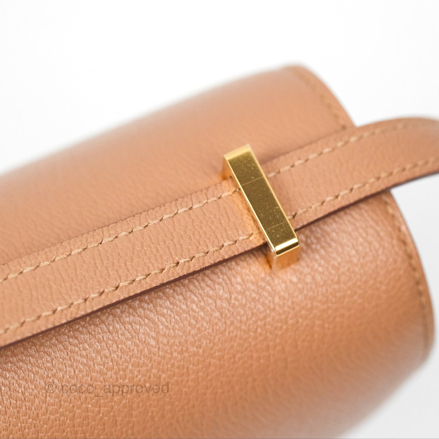 Hermès Constance Mini 18cm Mirror Quebracho Chevre Mysore Gold Hardware