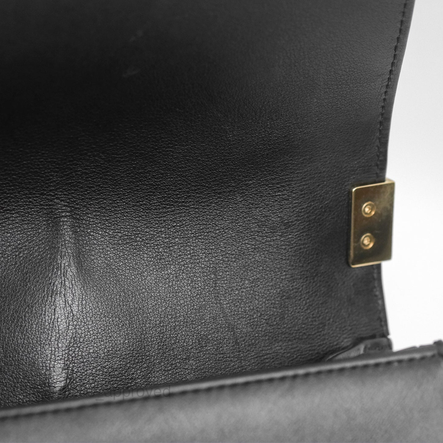 Chanel Chevron Small Boy Black Calfskin Gold Hardware