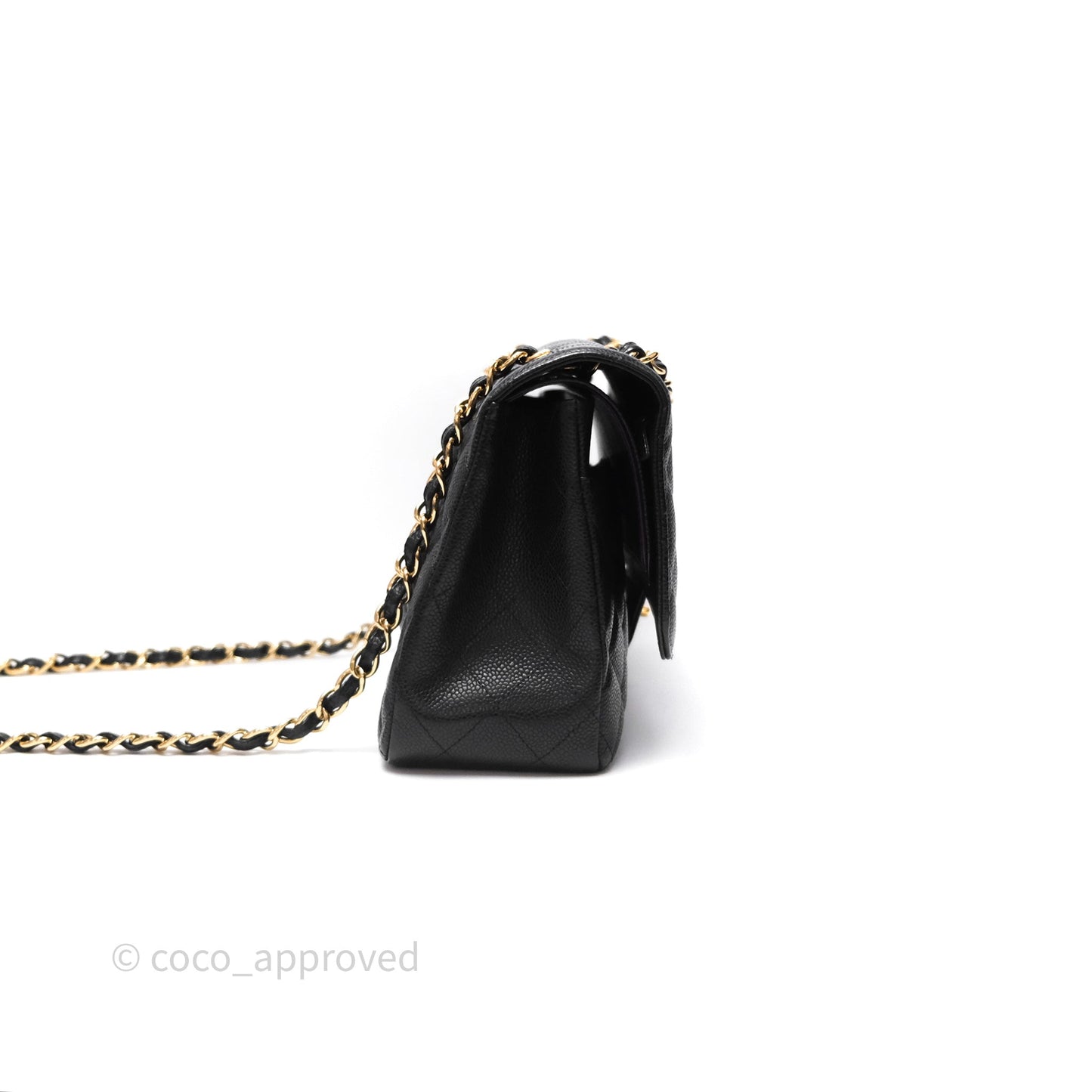 Chanel Jumbo Double Flap Black Caviar Gold Hardware⁣⁣