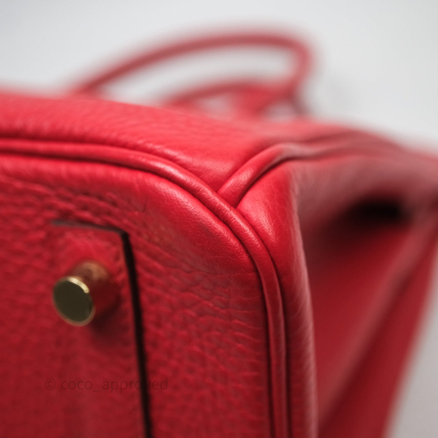 Hermes Birkin 30 Rouge Togo Gold Hardware