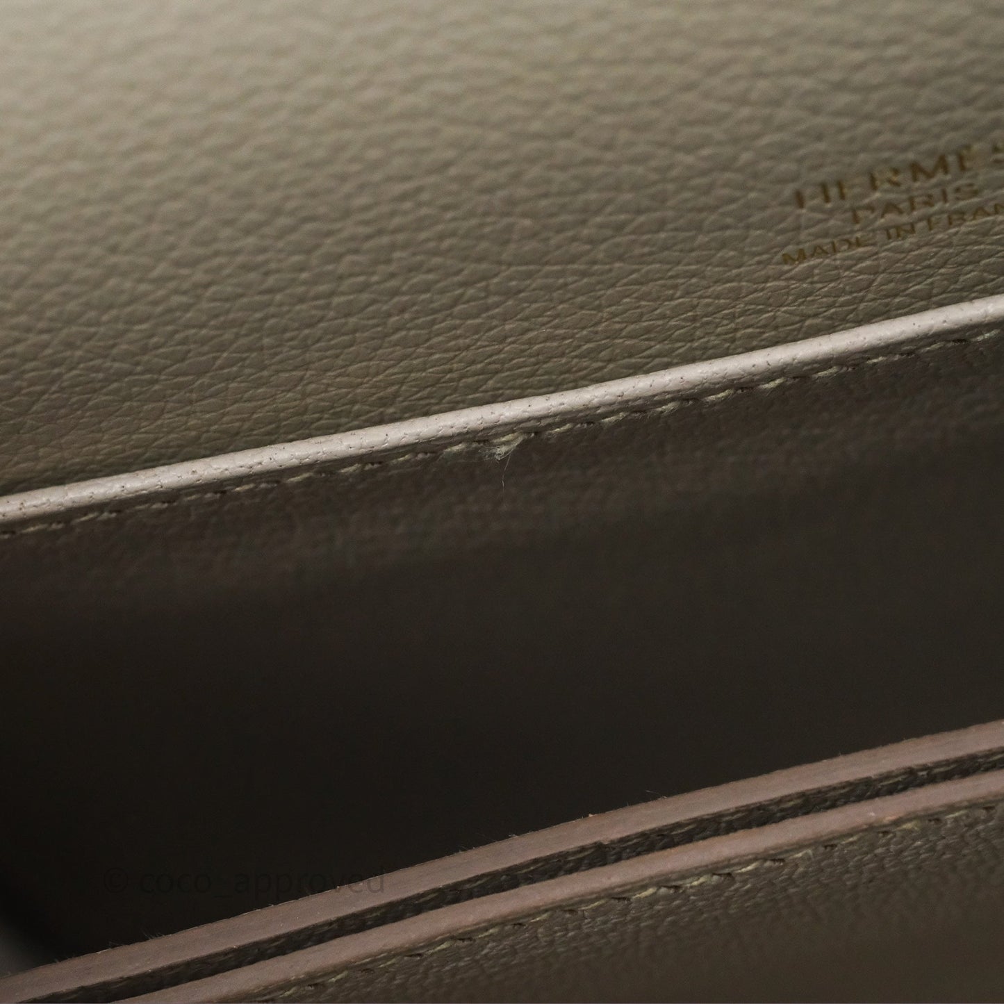 Hermès Roulis Mini 18 Beton 8L Evercolor Permabrass Hardware