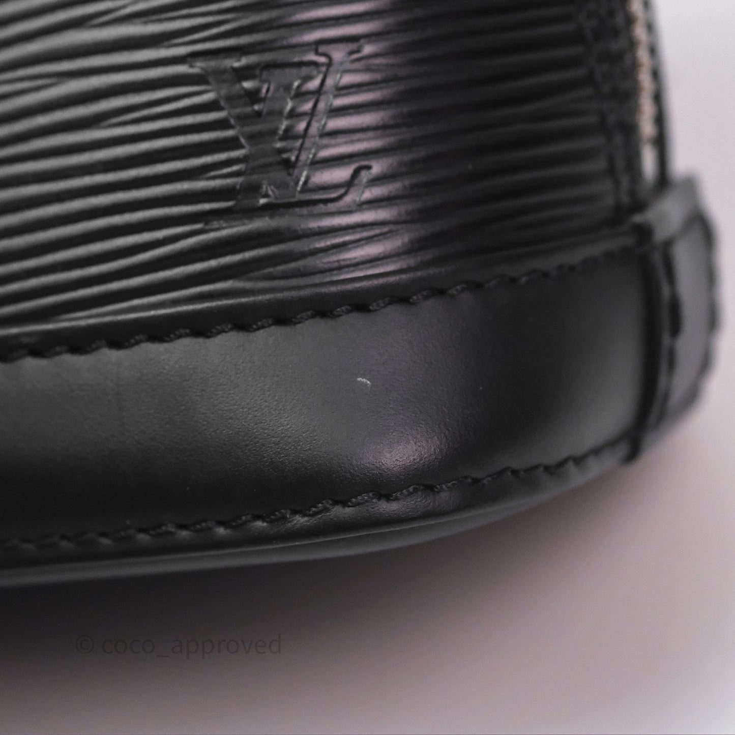 Louis Vuitton Alma Nano Black Silver Hardware
