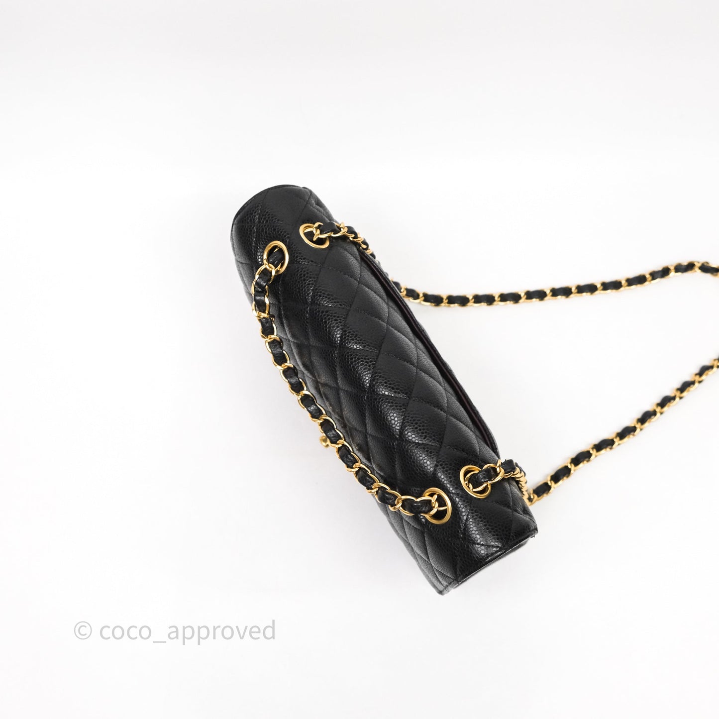 Chanel Classic Medium Flap Quilted Black Caviar Gold Hardware