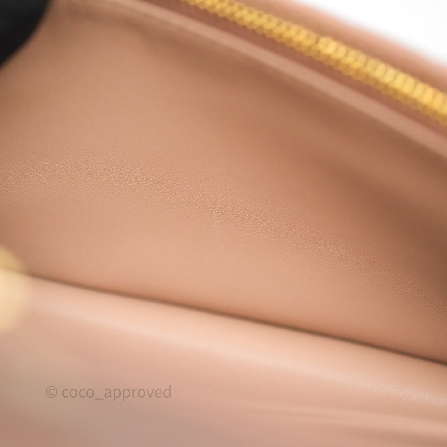 Christian Dior Caro Pouch with Chain In Supple Pink Cannage Calfskin