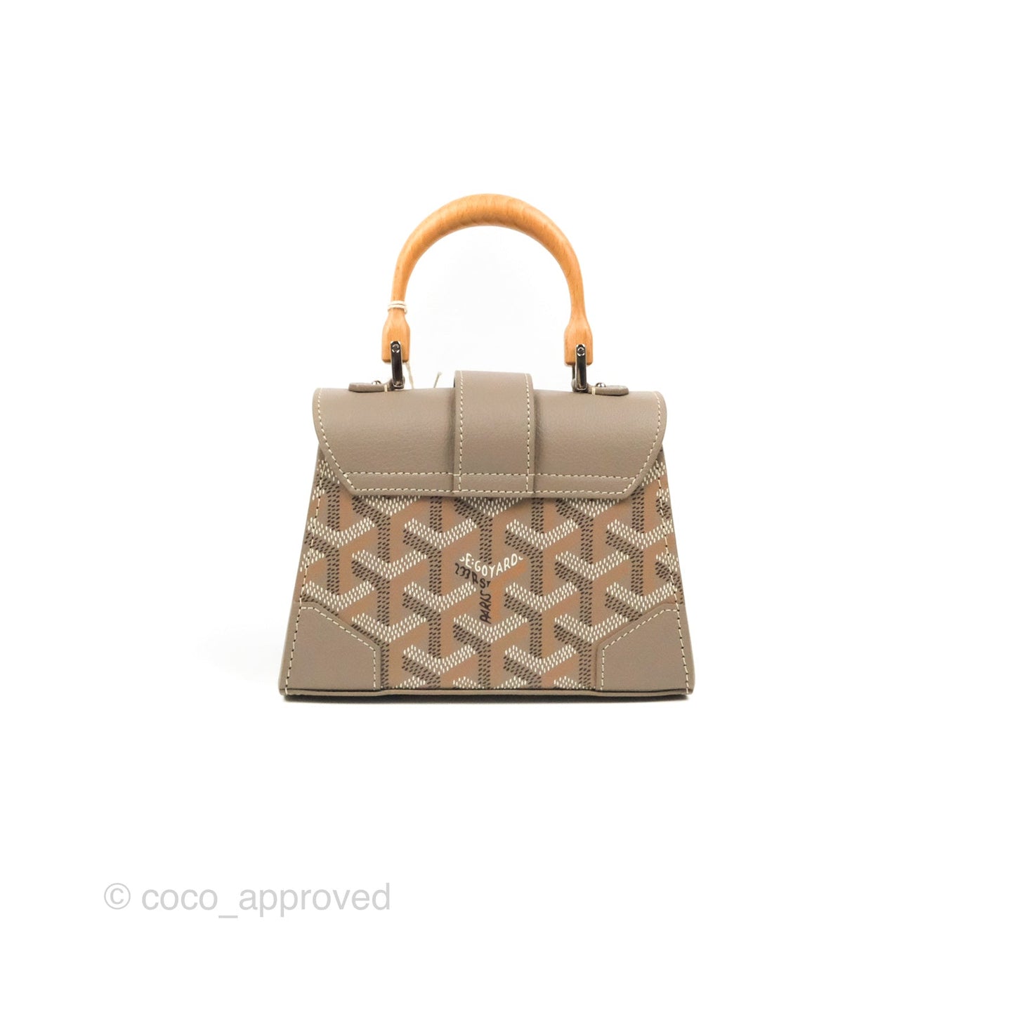 Goyard Saïgon Structuré Nano Bag Grege Silver Hardware