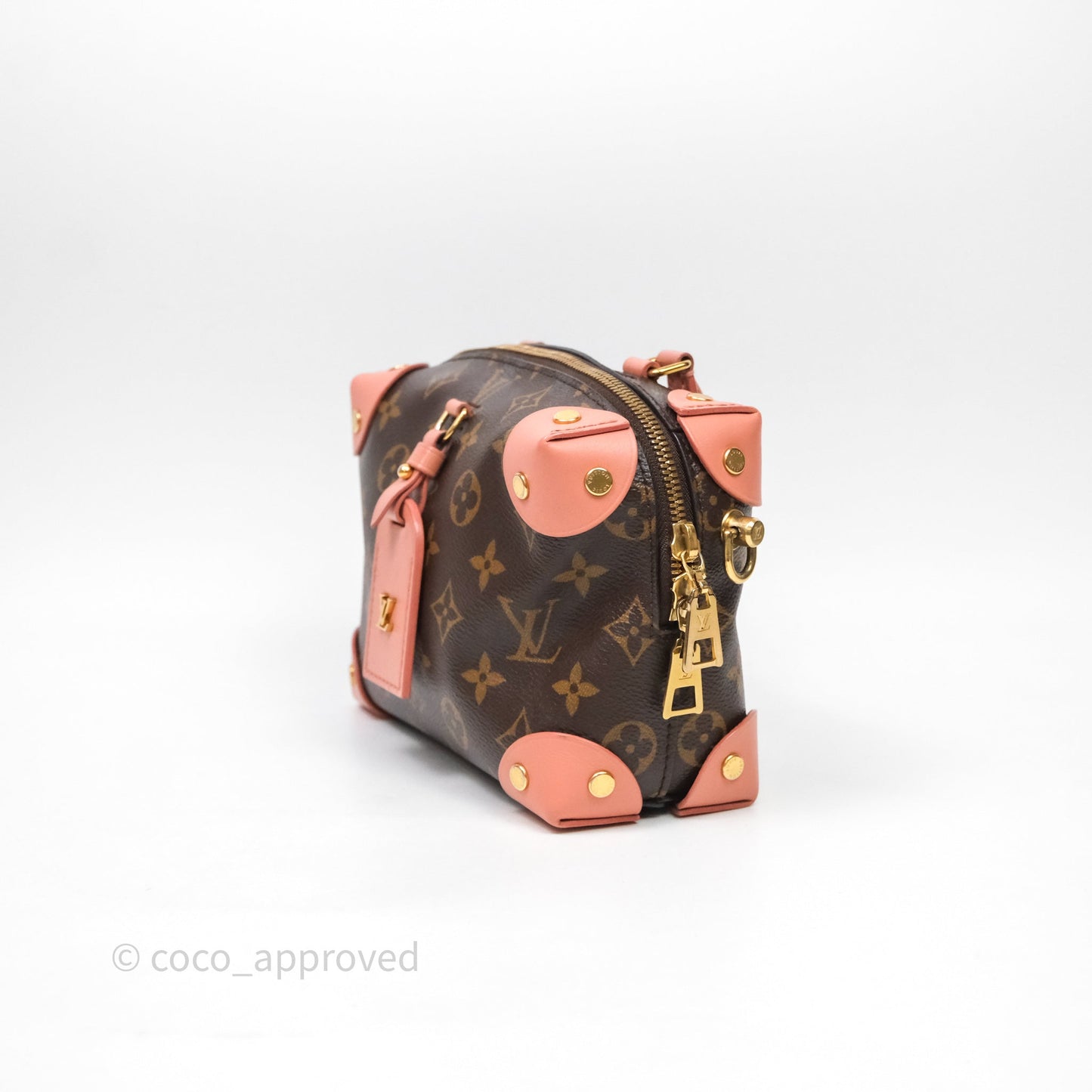Louis Vuitton Petite Malle Souple Pink Monogram Canvas