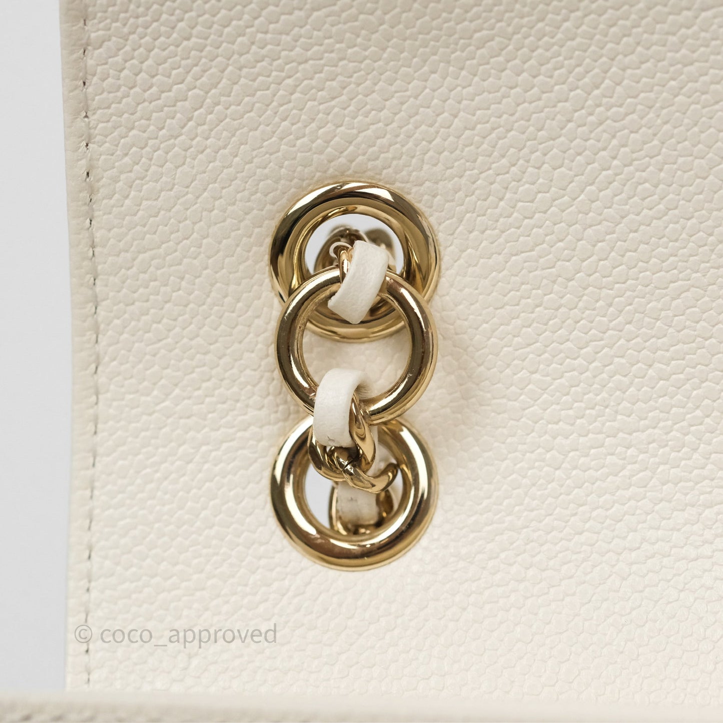 Chanel Quilted Business Affinity Backpack Ivory White Caviar Gold Hardware