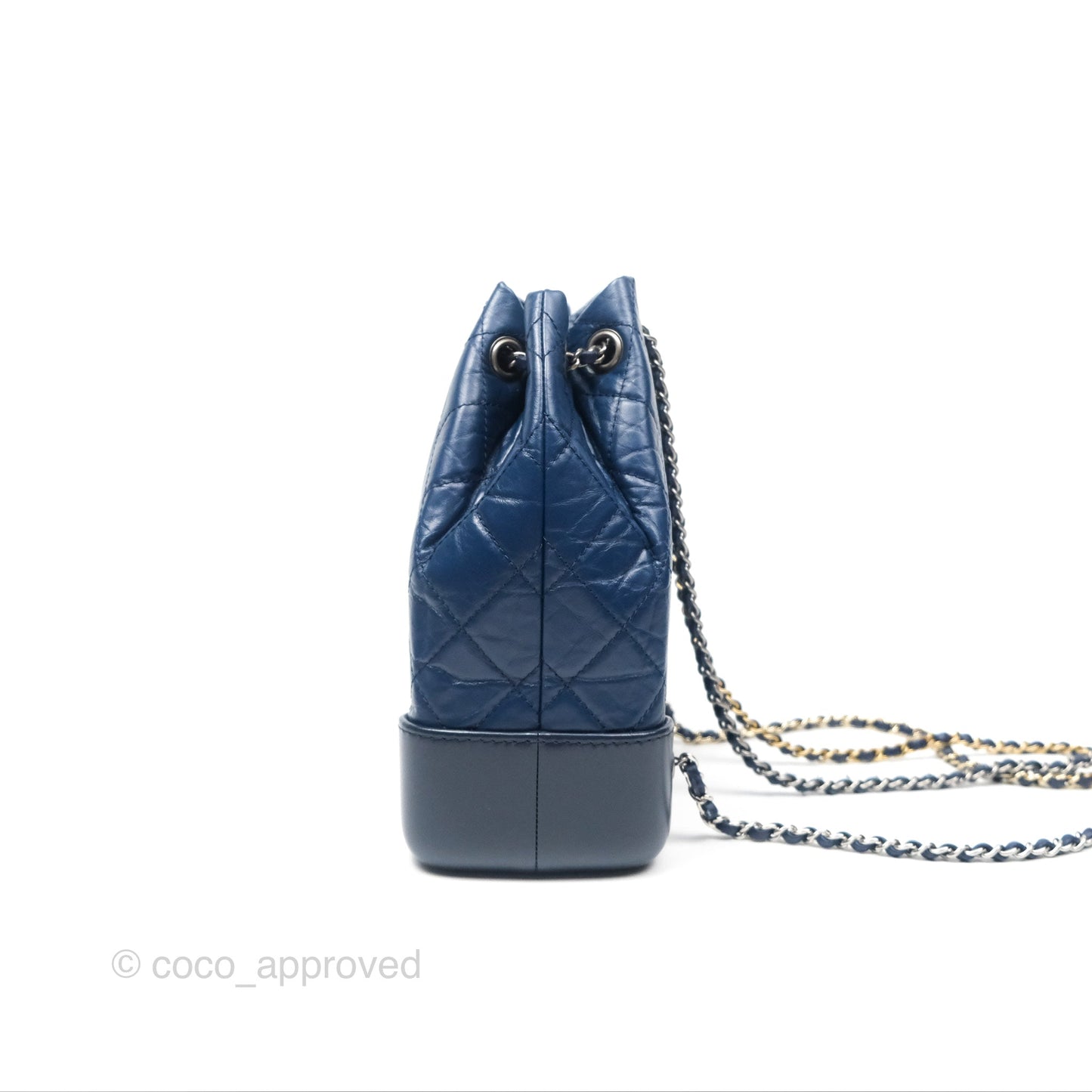 Chanel Small Gabrielle Backpack Navy Aged Calfskin