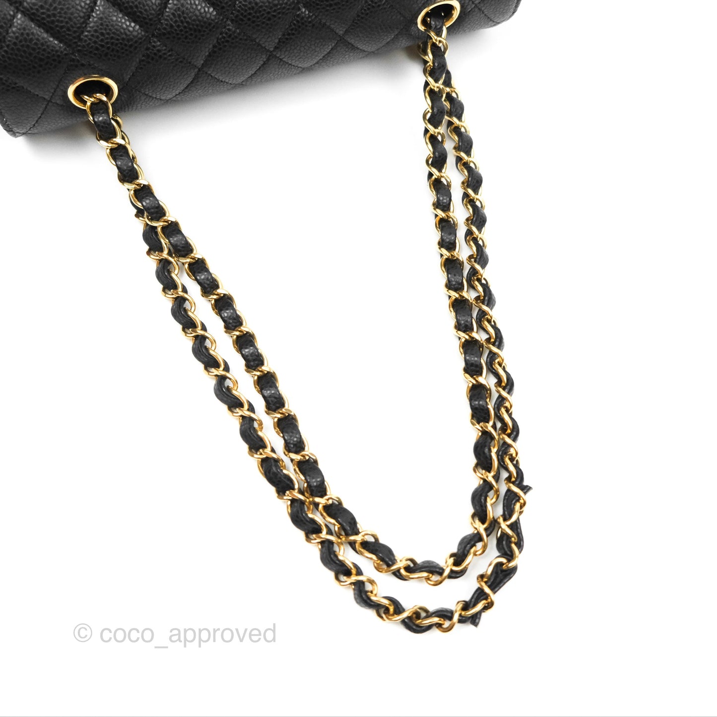 Chanel Small Classic Flap Quilted Black Caviar Gold Hardware